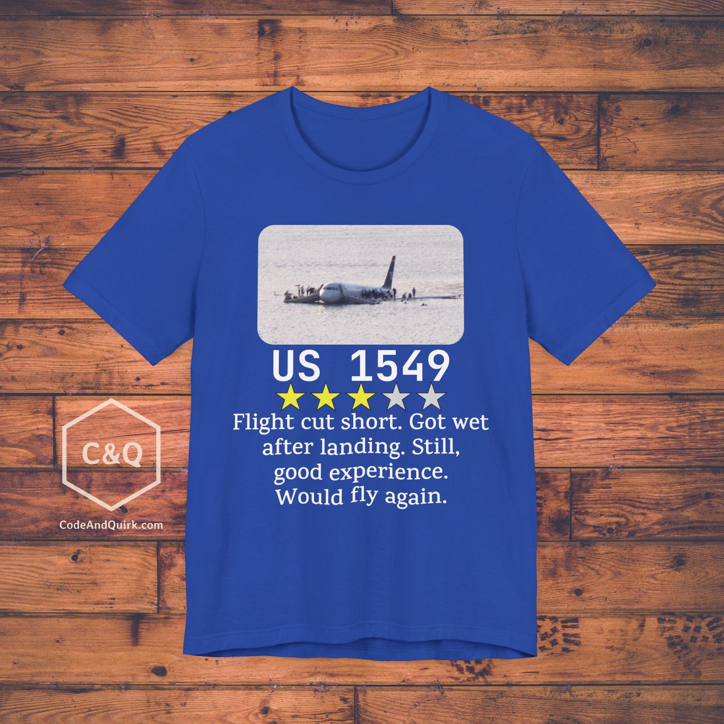 US 1549 flight review, Miracle on Hudson - aviation fan's T-Shirt