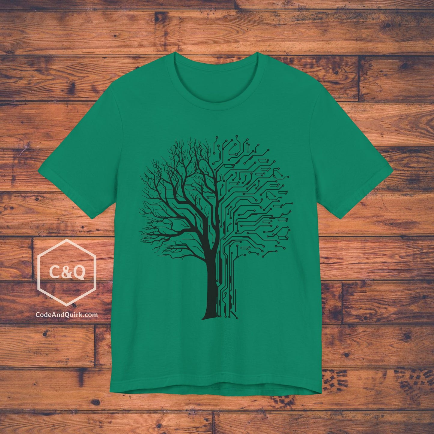 Electronic tree geeky T-shirt