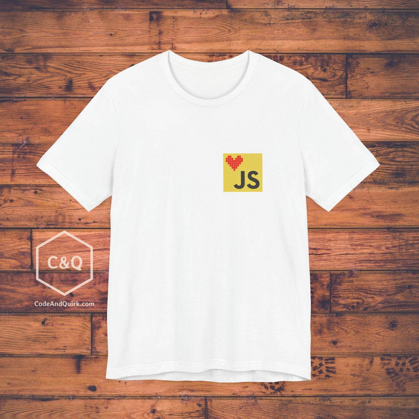 JavaScript Heart understated programmer's T-Shirt