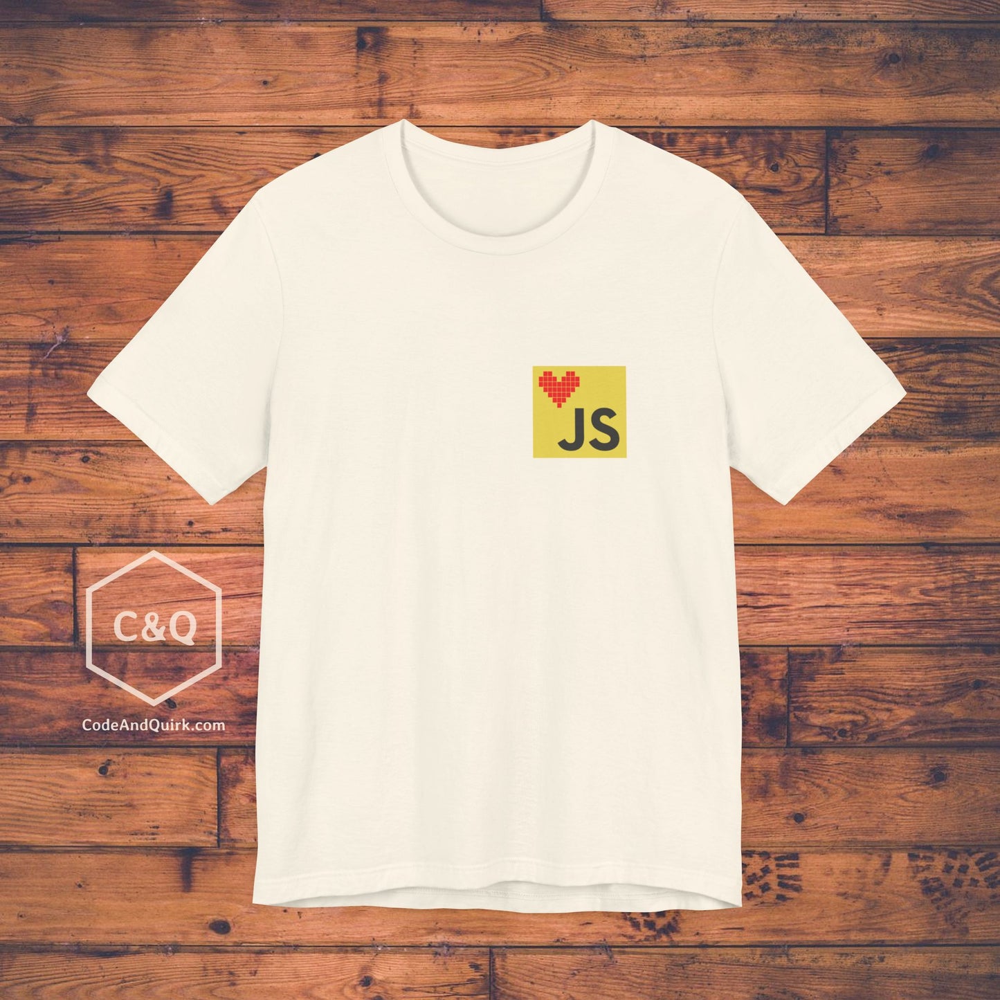 JavaScript Heart understated programmer's T-Shirt