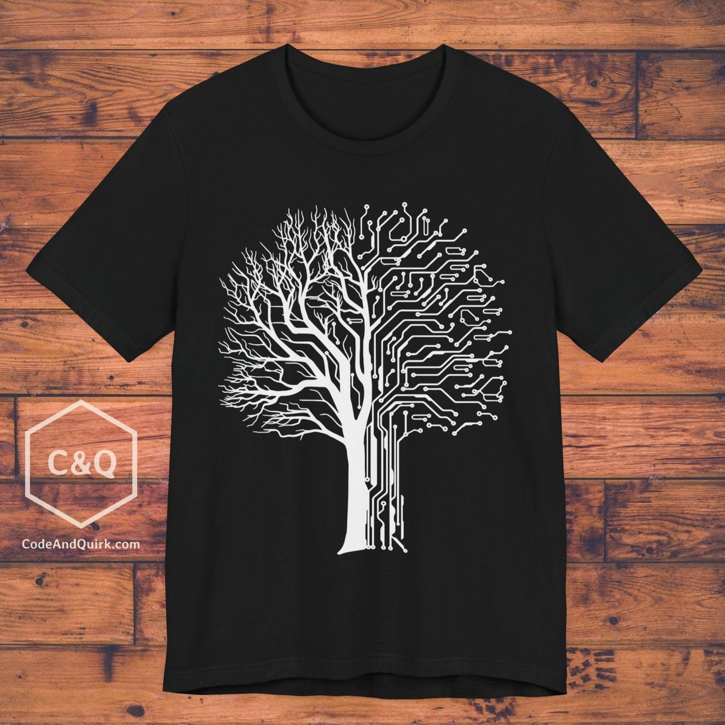 Electronic tree geeky T-shirt
