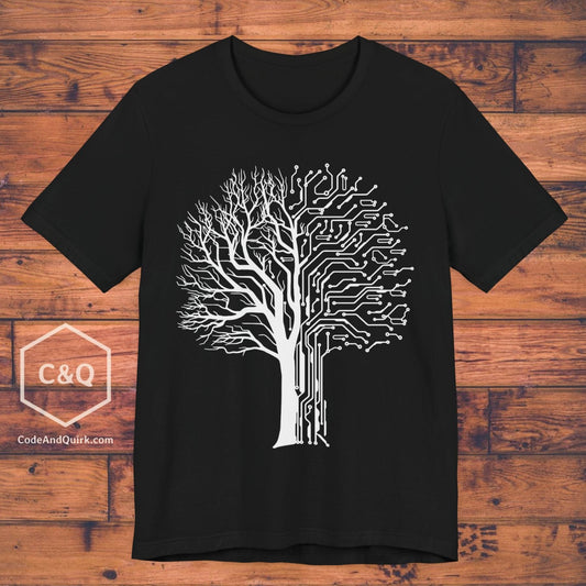 Electronic tree geeky T-shirt
