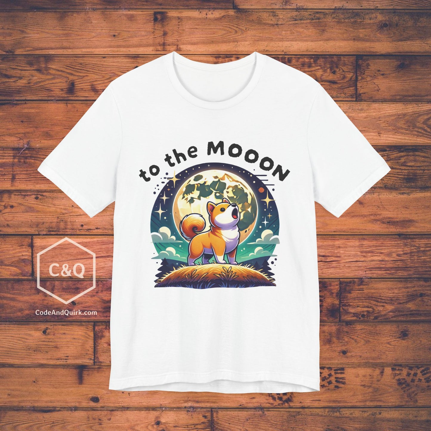 To the MOOON! Dogecoin Shiba doge crypto fans' geeky T-Shirt