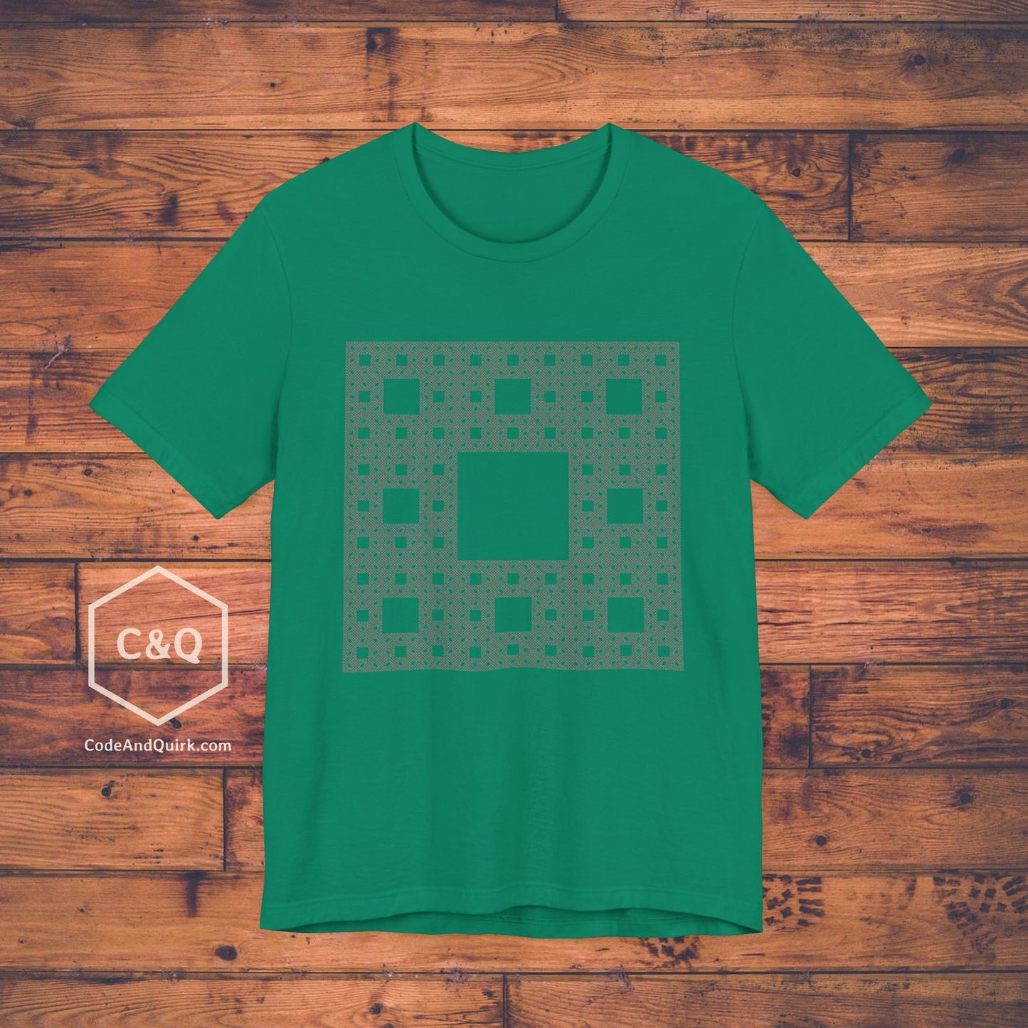 Fractal pattern Sierpinski Carpet geeky T-shirt