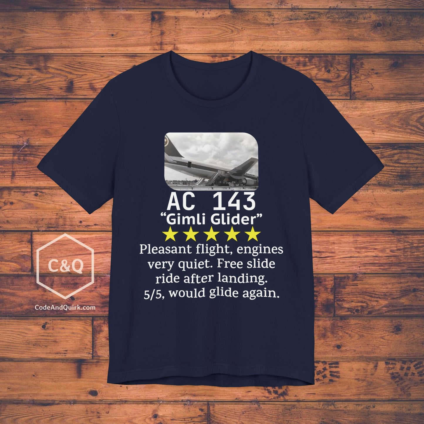 AC 149 flight review, Gimli Glider - aviation fan's T-Shirt