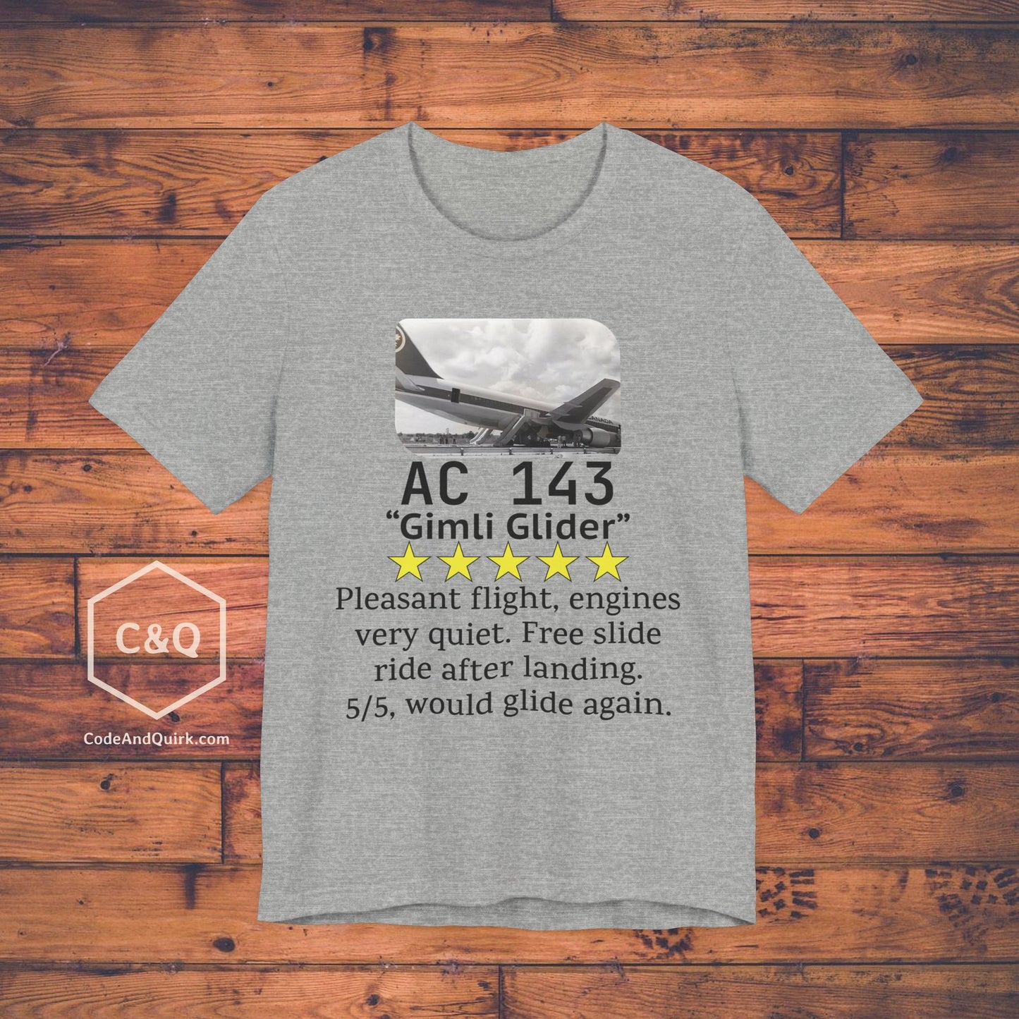 AC 149 flight review, Gimli Glider - aviation fan's T-Shirt
