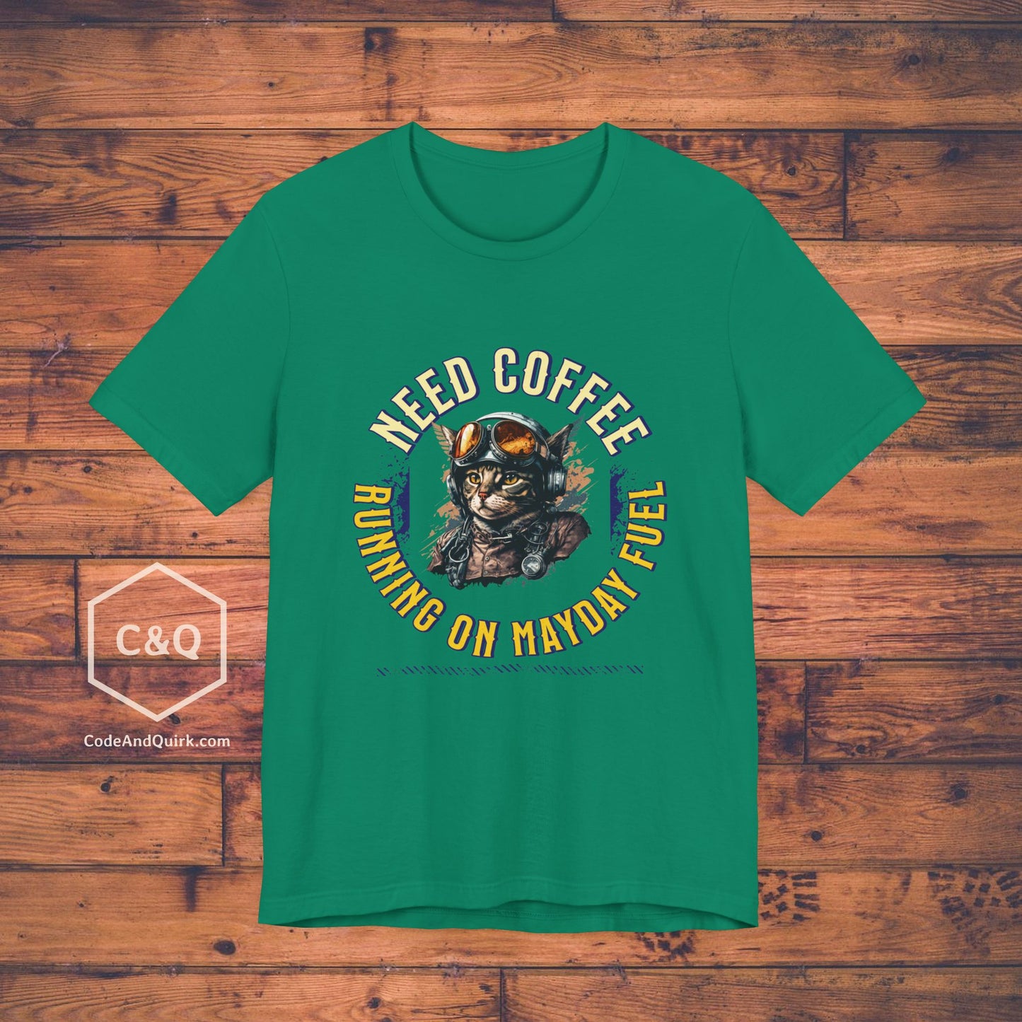 Mayday Fuel Pilot Cat - aviation fan's T-Shirt