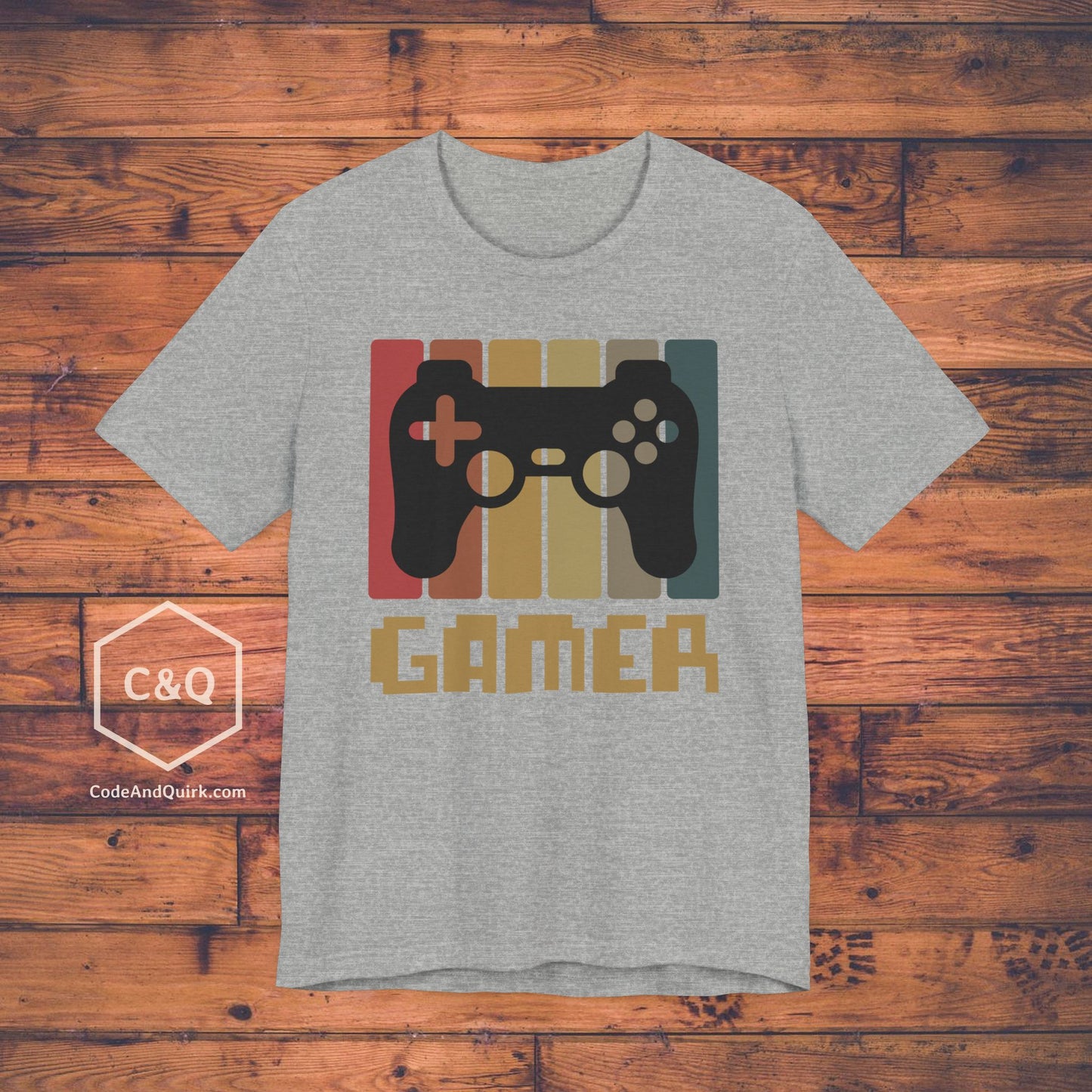 Gamer T-Shirt, geeky tee with retro design for video game nerds