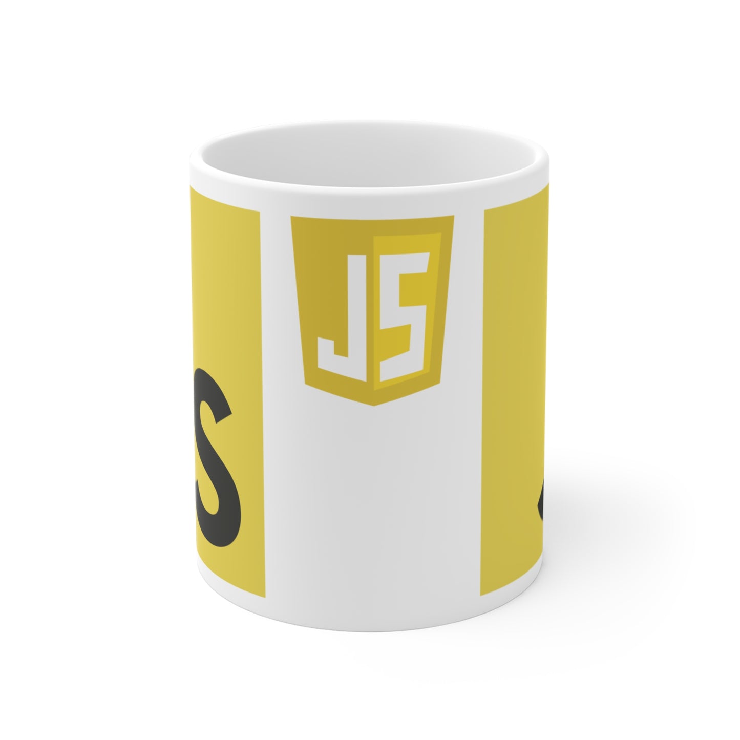 JavaScript logo mug for coders