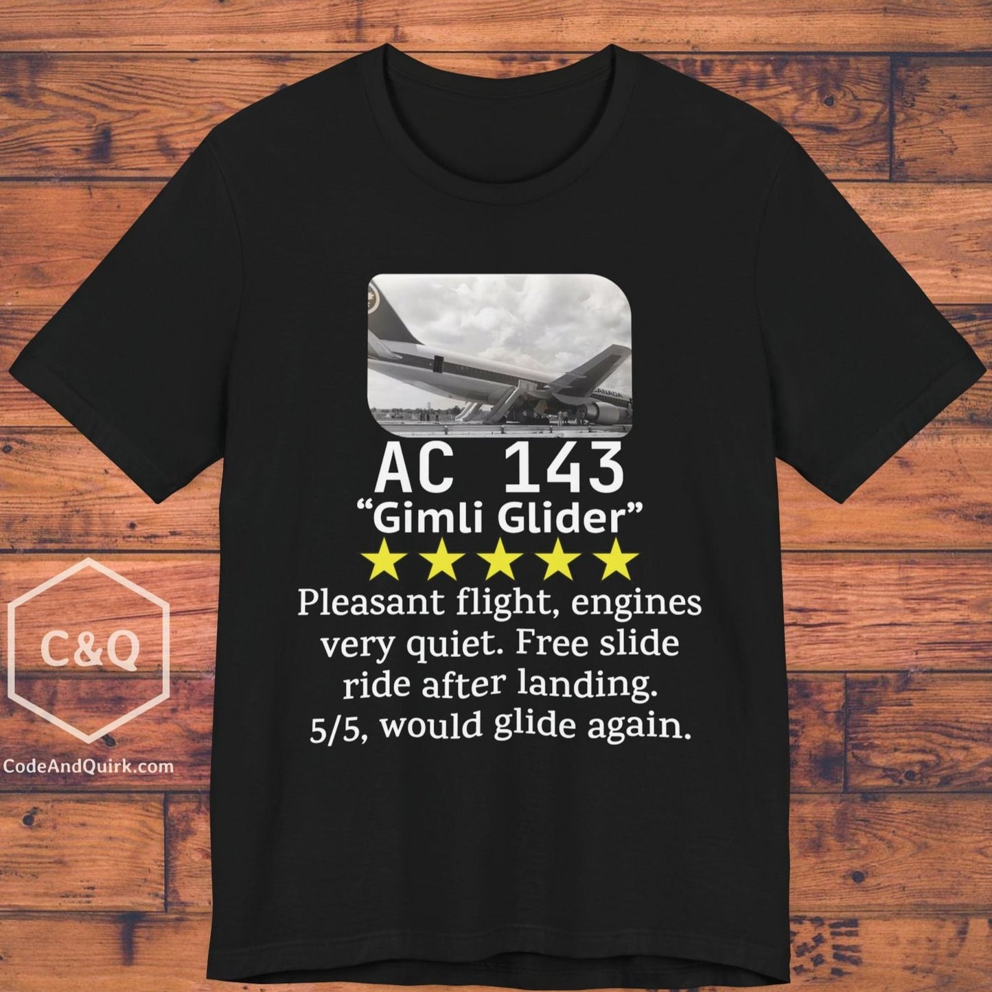 AC 149 flight review, Gimli Glider - aviation fan's T-Shirt