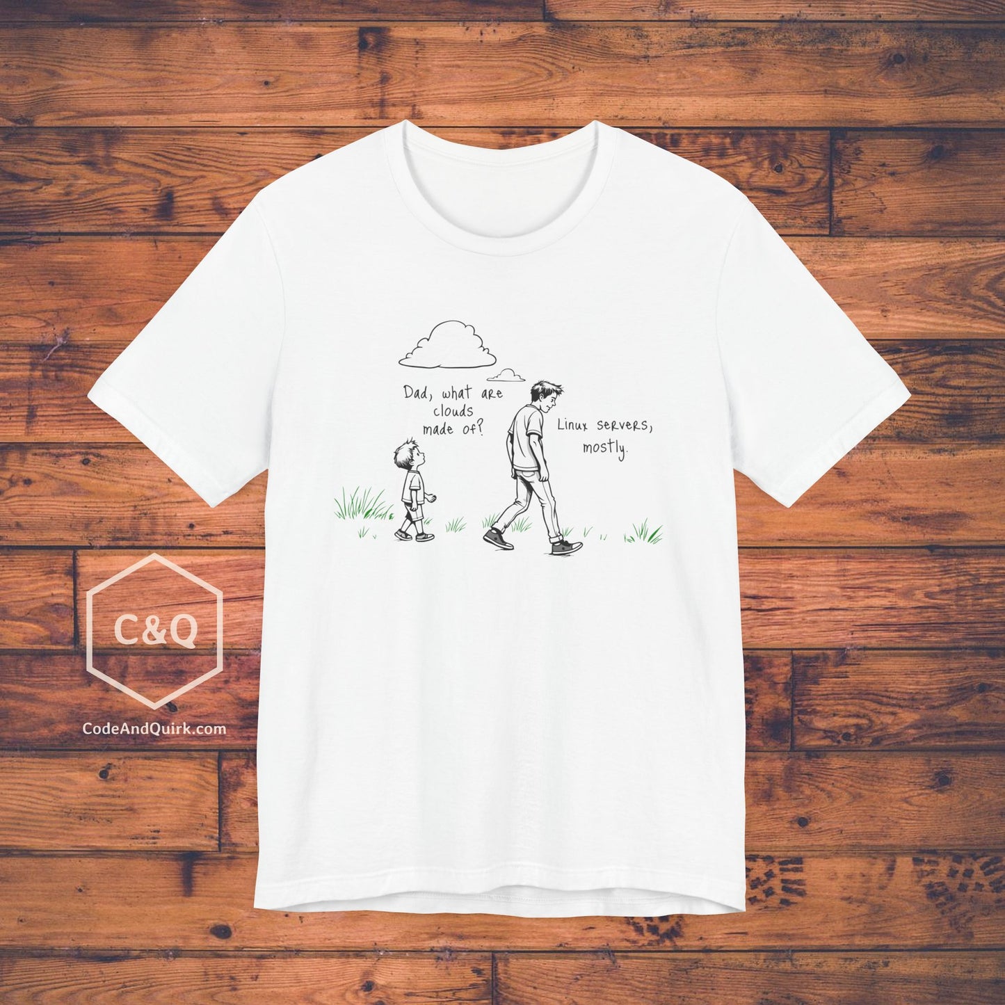 What are clouds made of - Linux servers, geeky T-shirt