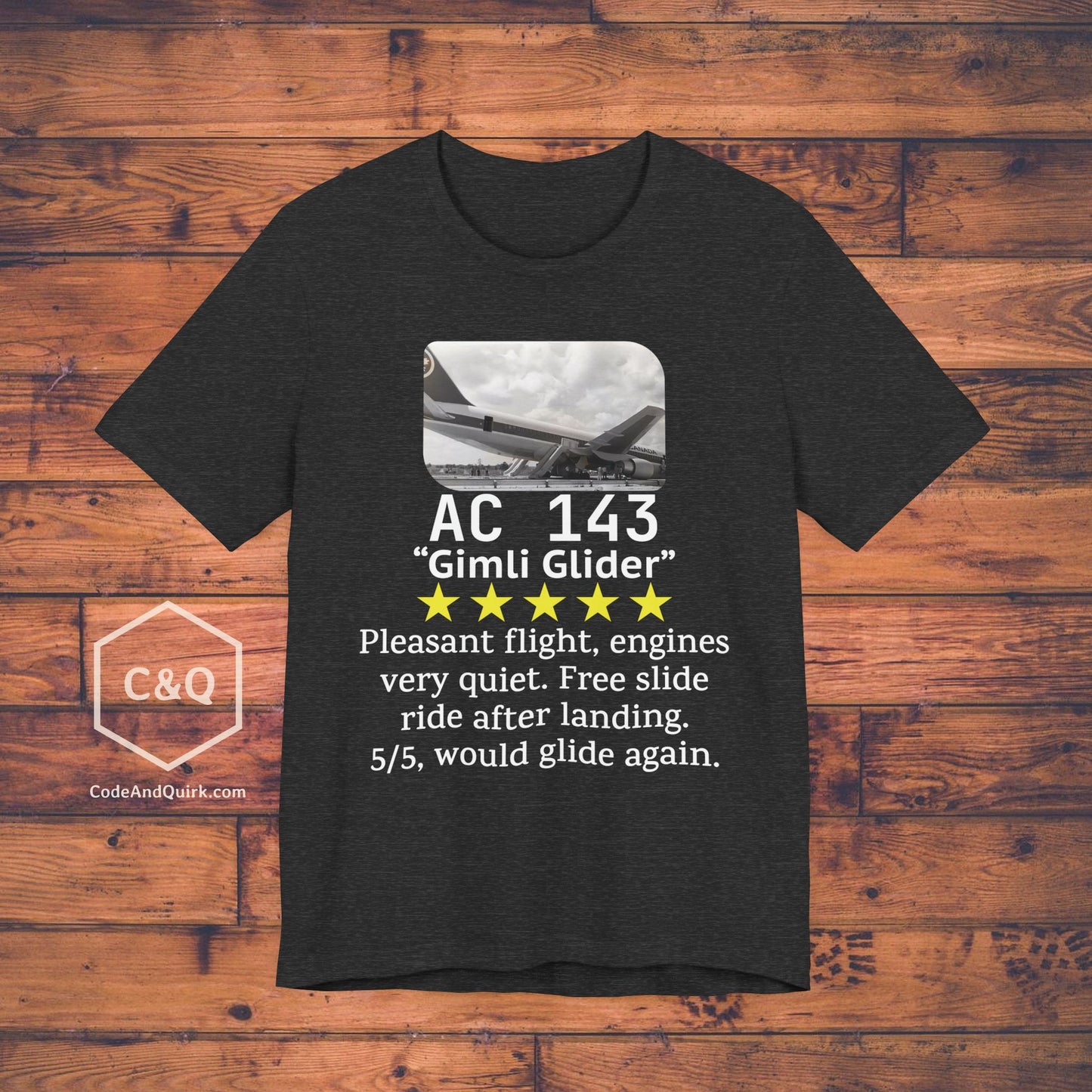 AC 149 flight review, Gimli Glider - aviation fan's T-Shirt