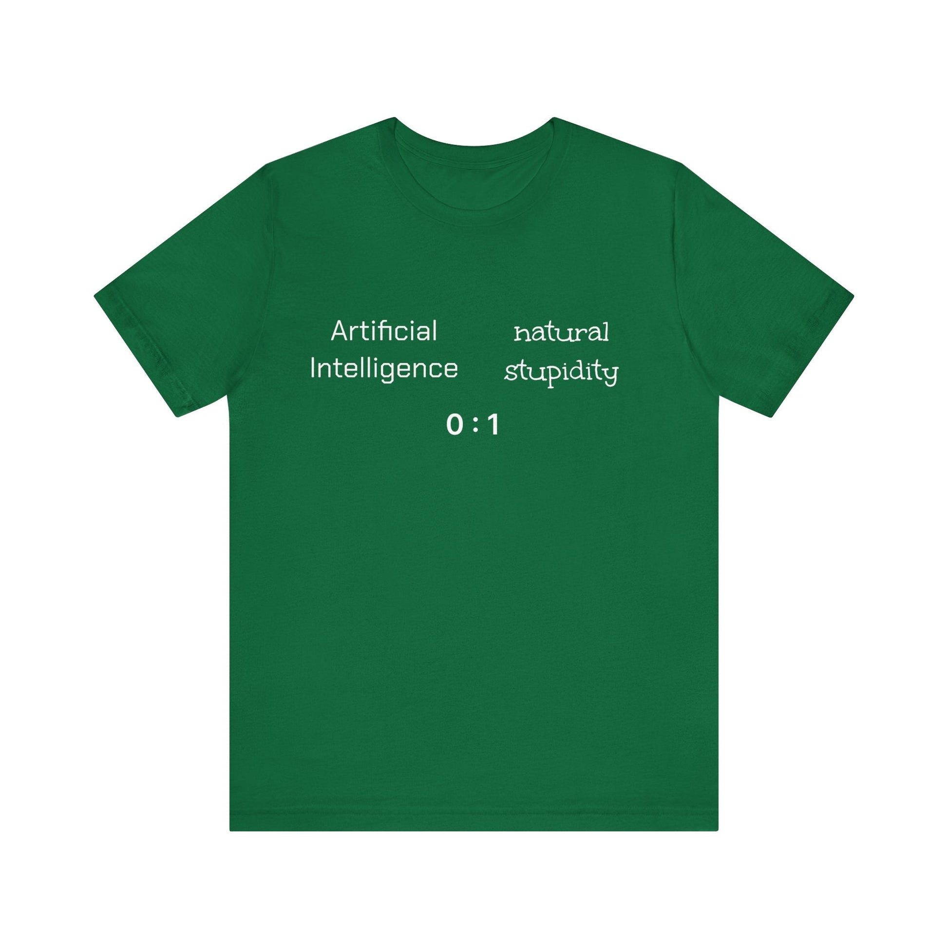 T-Shirt Artificial Intelligence vs Natural Stupidity T-Shirt, Unisex Jersey Short Sleeve Tee
