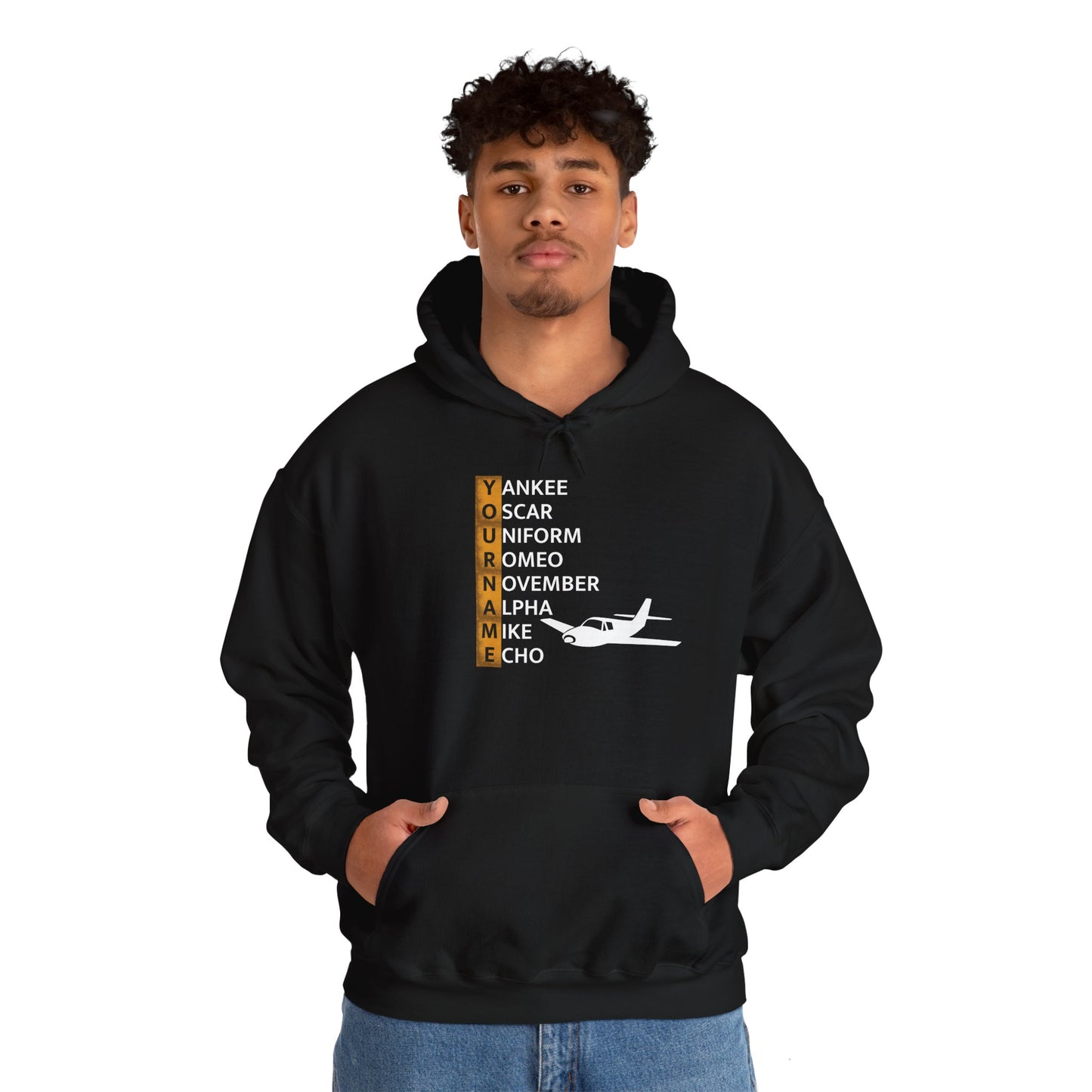 Your Name in NATO Phonetic Alphabet Personalized Aviation Hoodie