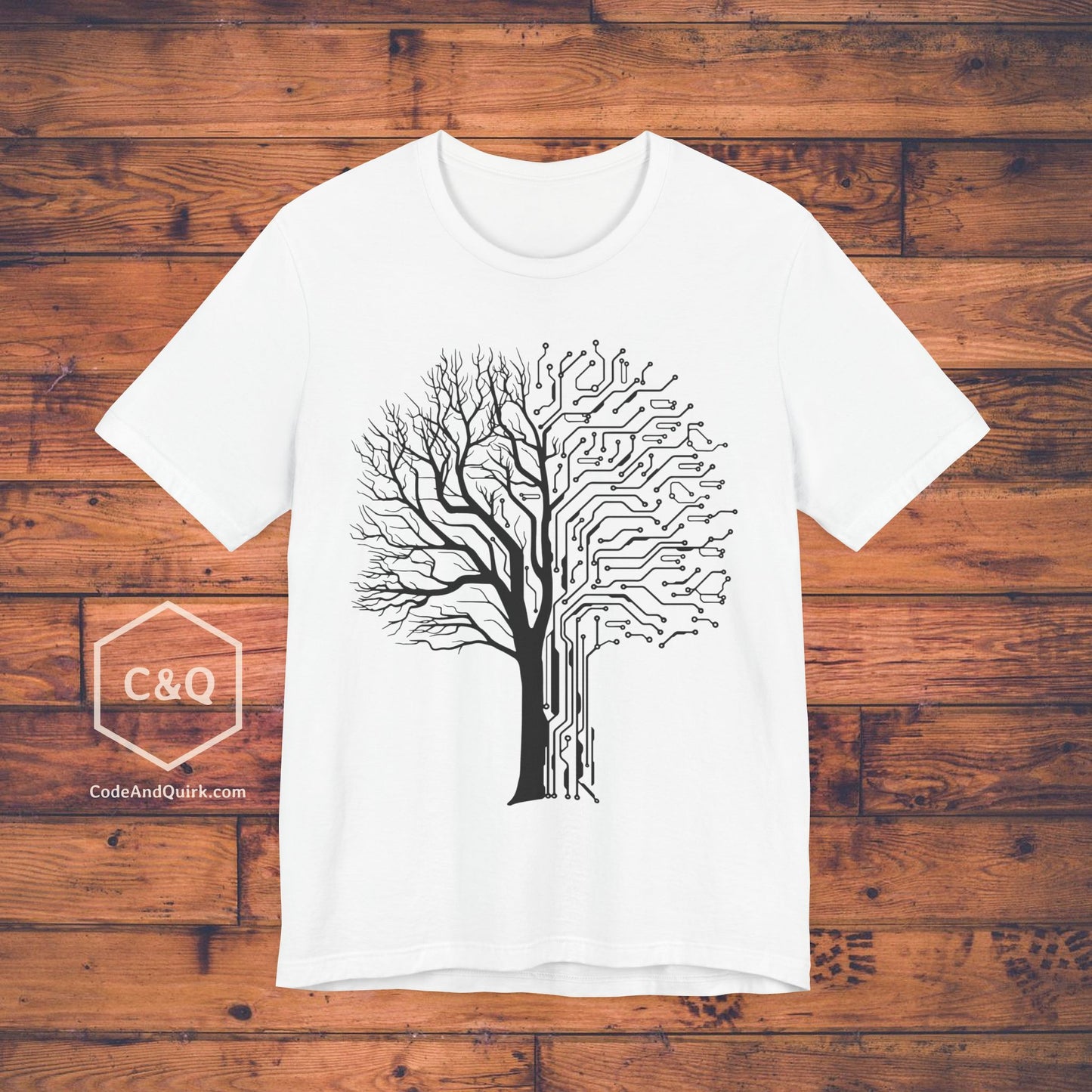 Electronic tree geeky T-shirt