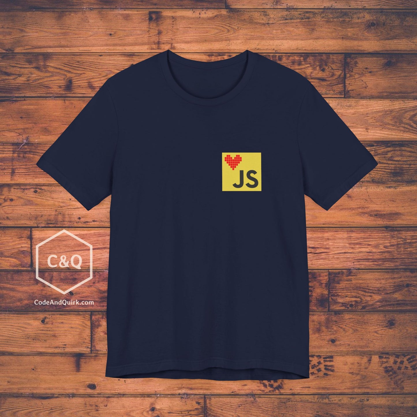 JavaScript Heart understated programmer's T-Shirt