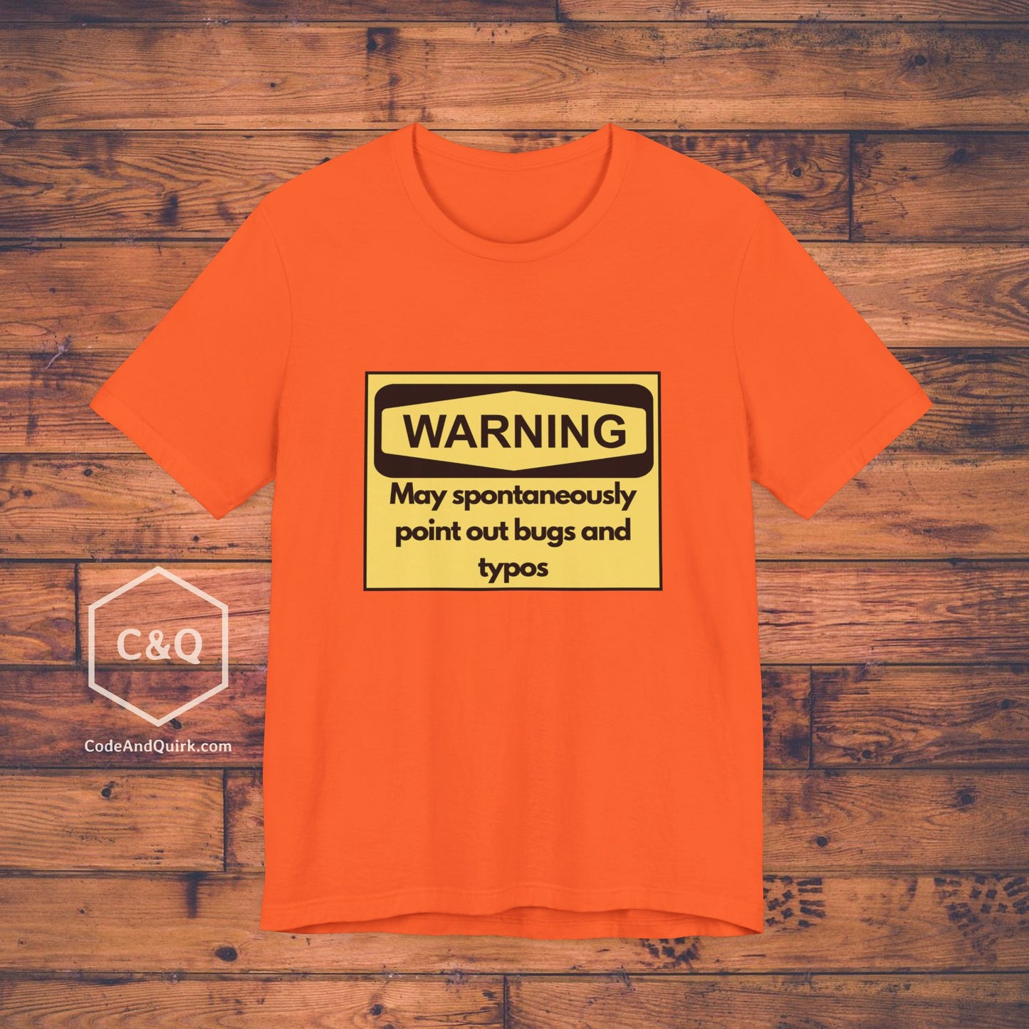 T-shirt for nitpicker coders, warning sign - Unisex Jersey Short Sleeve Tee