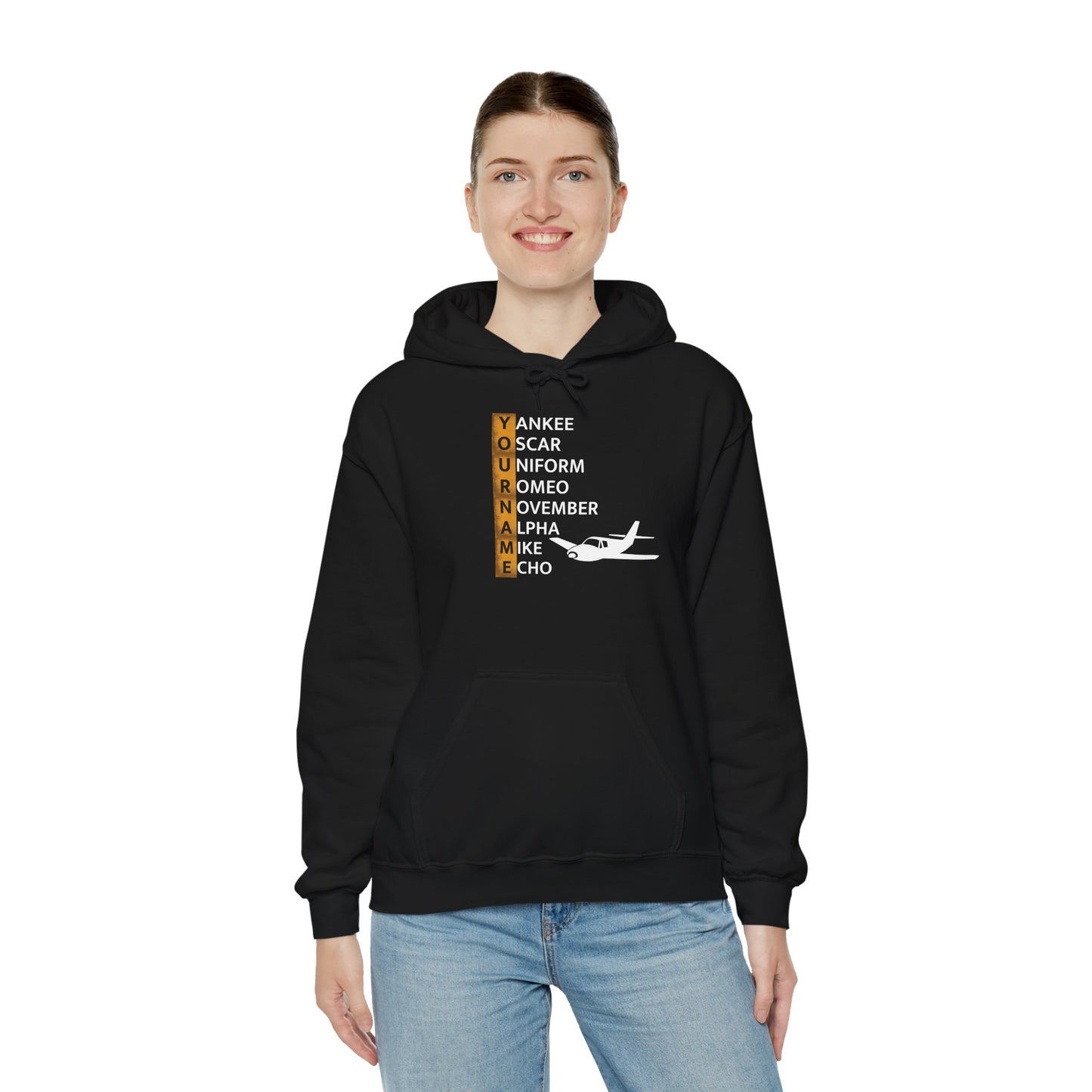 Your Name in NATO Phonetic Alphabet Personalized Aviation Hoodie