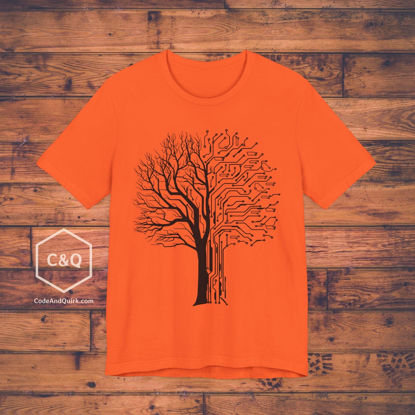 Electronic tree geeky T-shirt