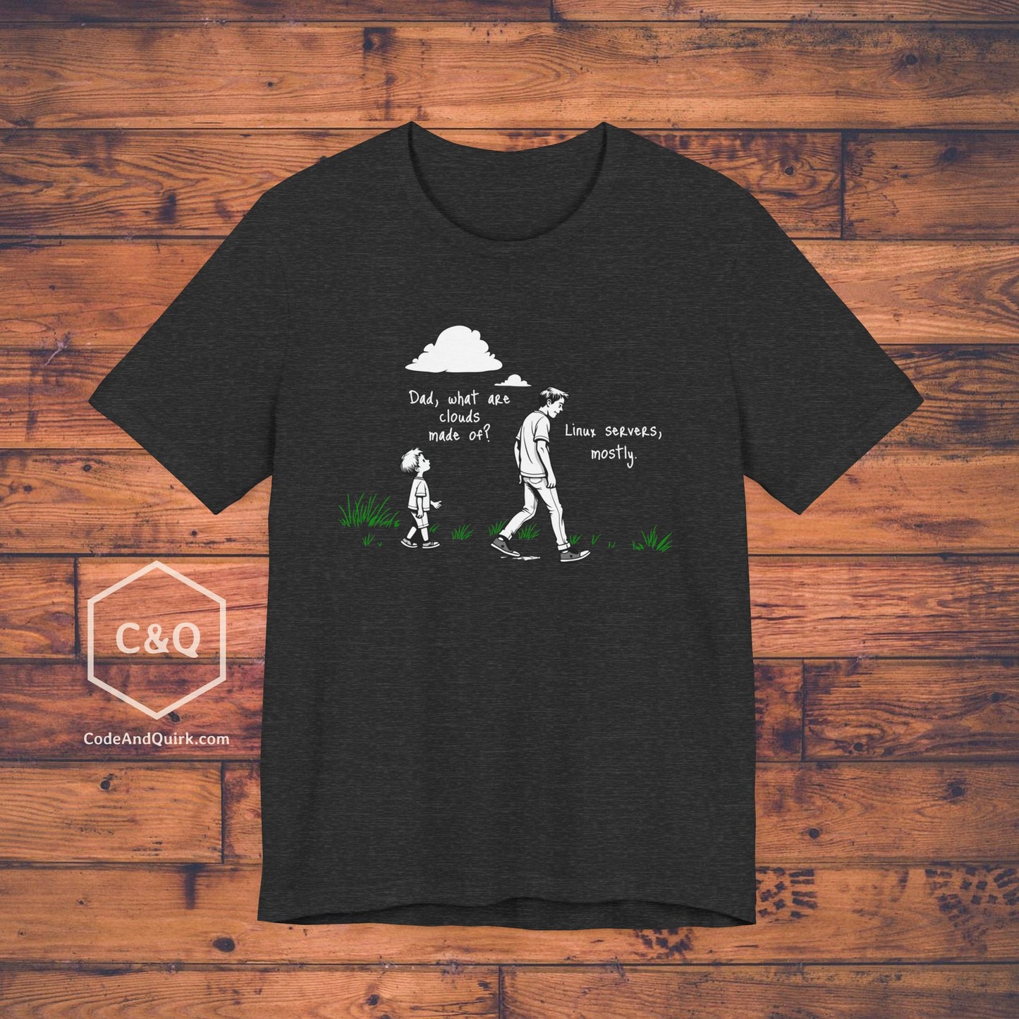 What are clouds made of - Linux servers, geeky T-shirt