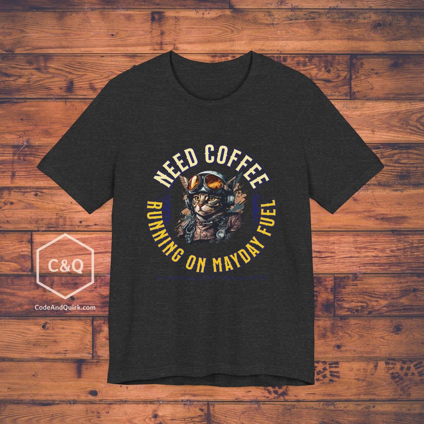 Mayday Fuel Pilot Cat - aviation fan's T-Shirt