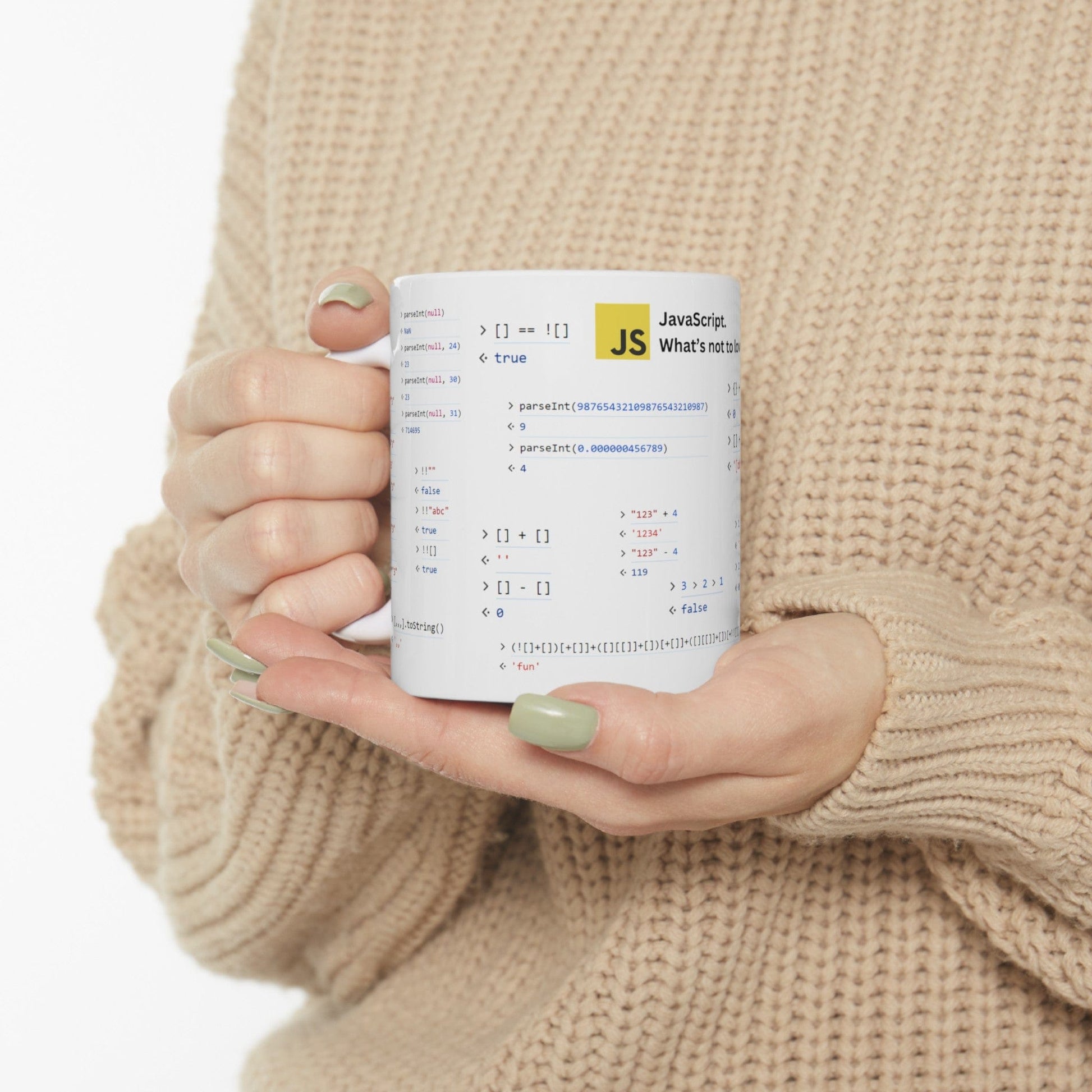 Mug 11oz JavaScript weirdness mug for coders
