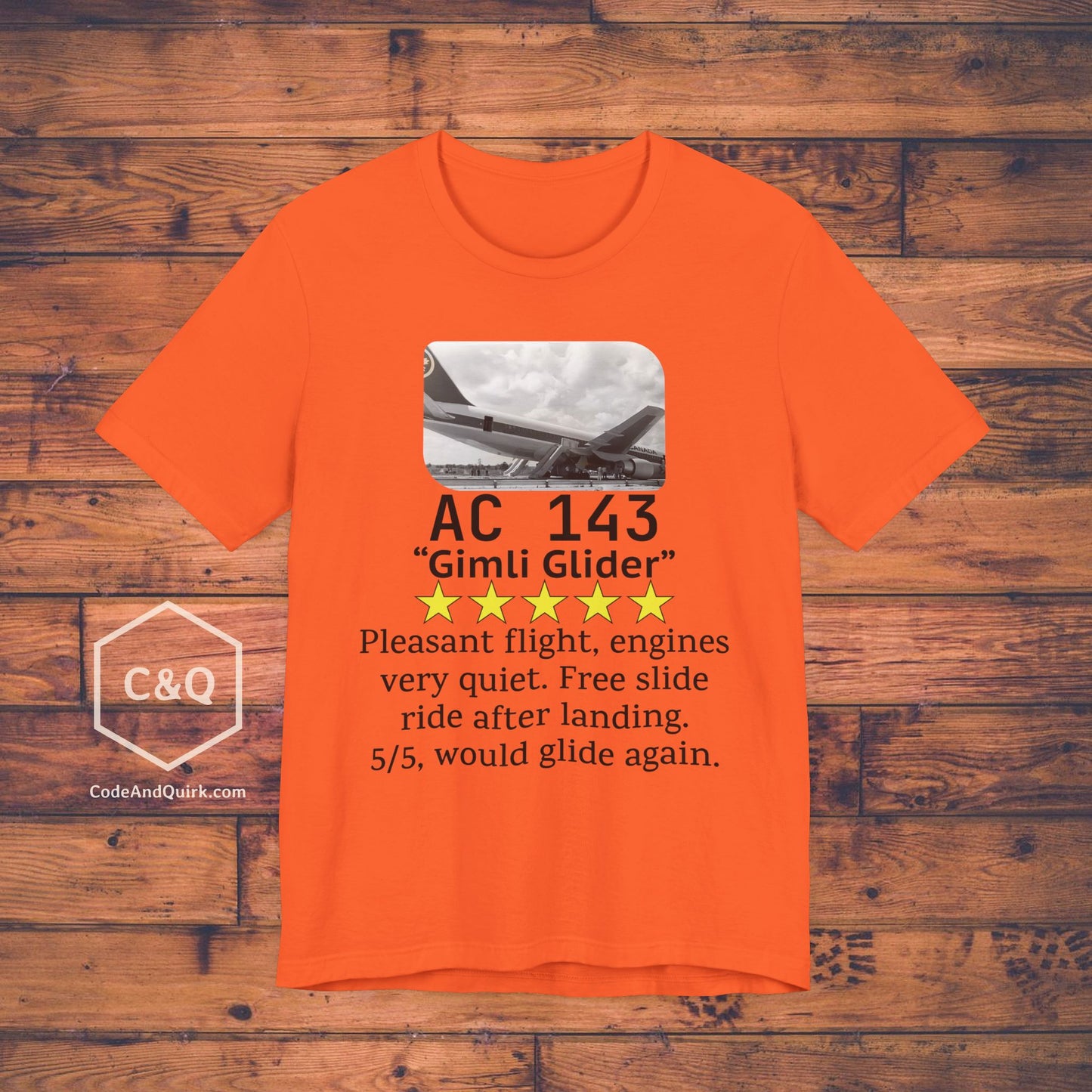 AC 149 flight review, Gimli Glider - aviation fan's T-Shirt