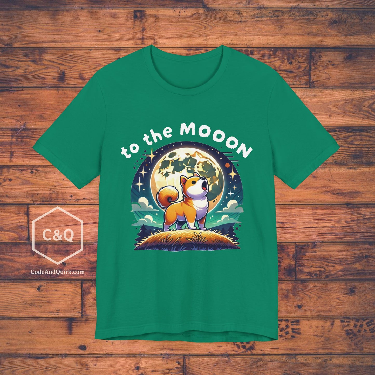 To the MOOON! Dogecoin Shiba doge crypto fans' geeky T-Shirt