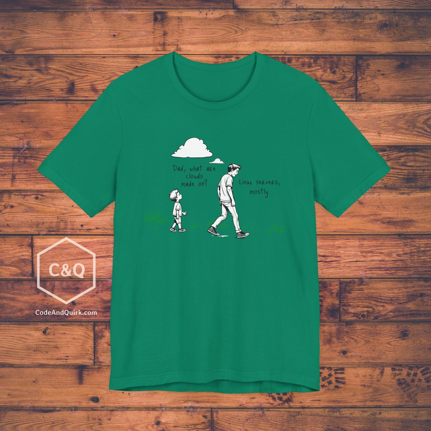 What are clouds made of - Linux servers, geeky T-shirt