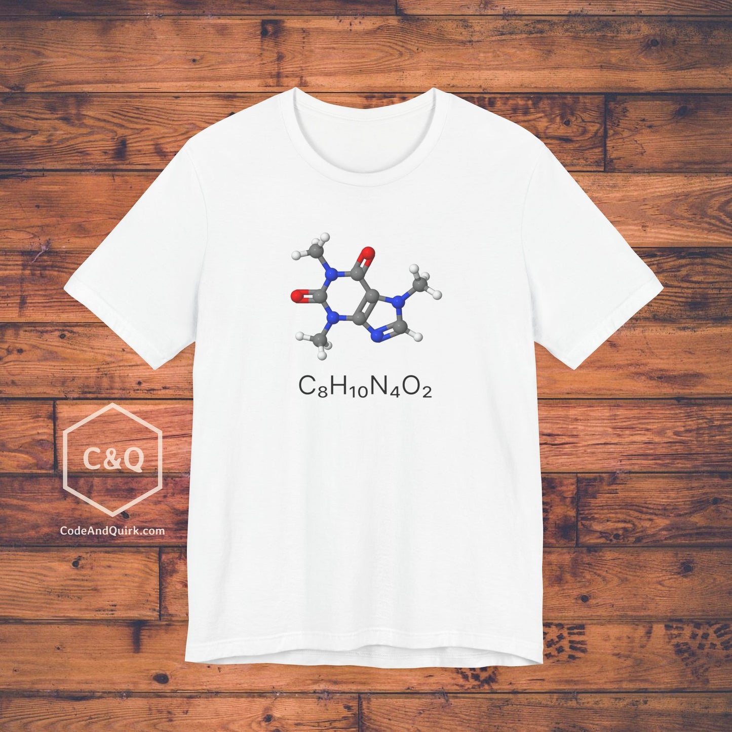 Caffeine Molecule With Formula geeky T-shirt
