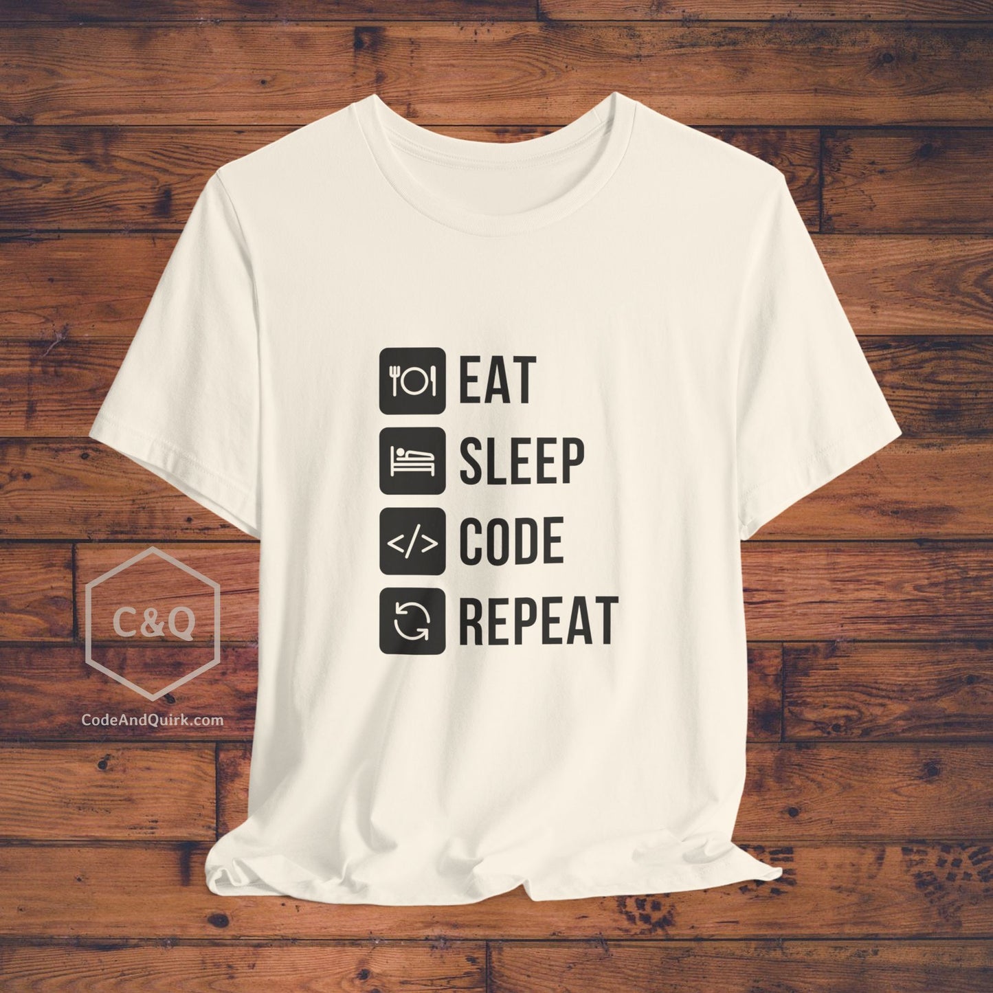 Eat Sleep Code Repeat programmer's T-shirt