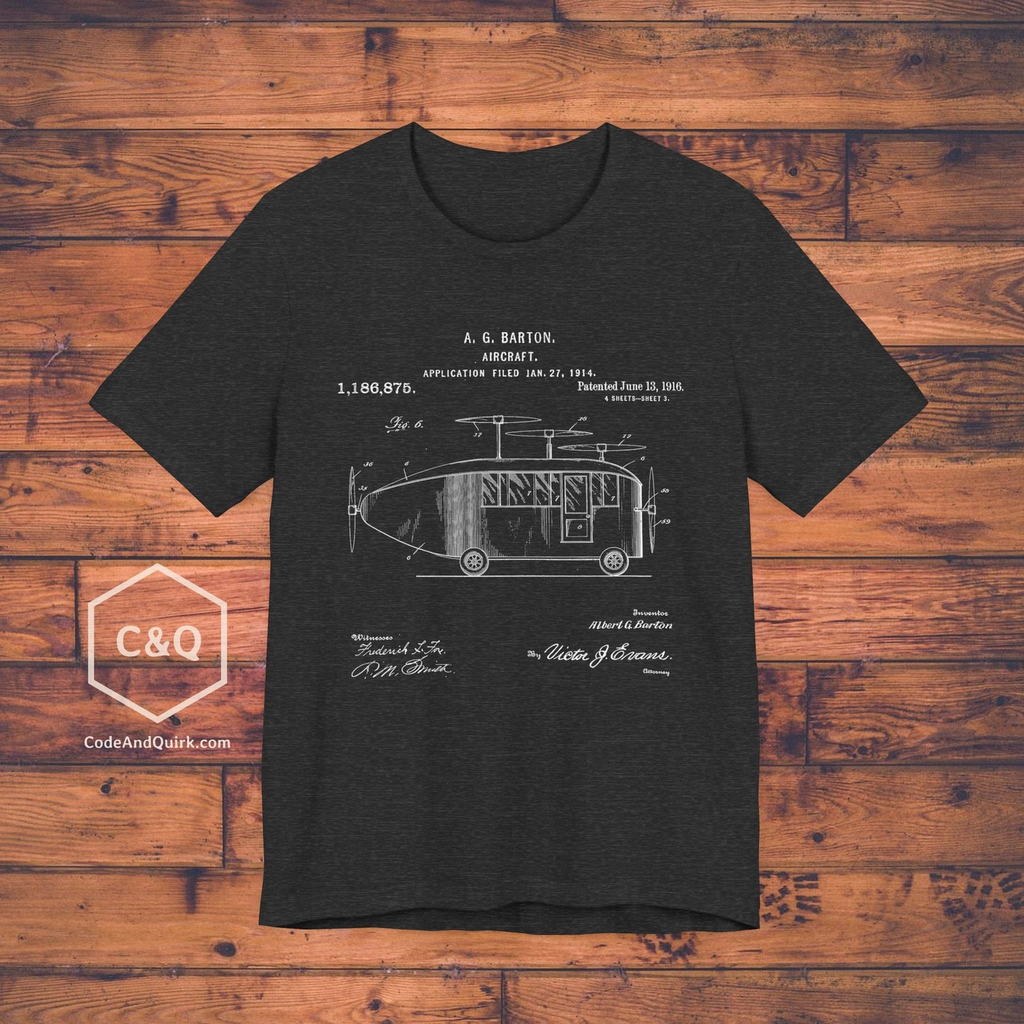 Aircraft Patent 1186875 - aviation fan's T-Shirt