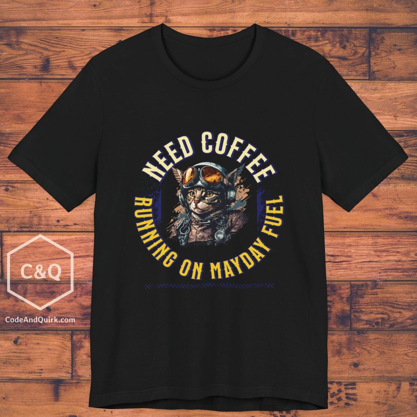 Mayday Fuel Pilot Cat - aviation fan's T-Shirt