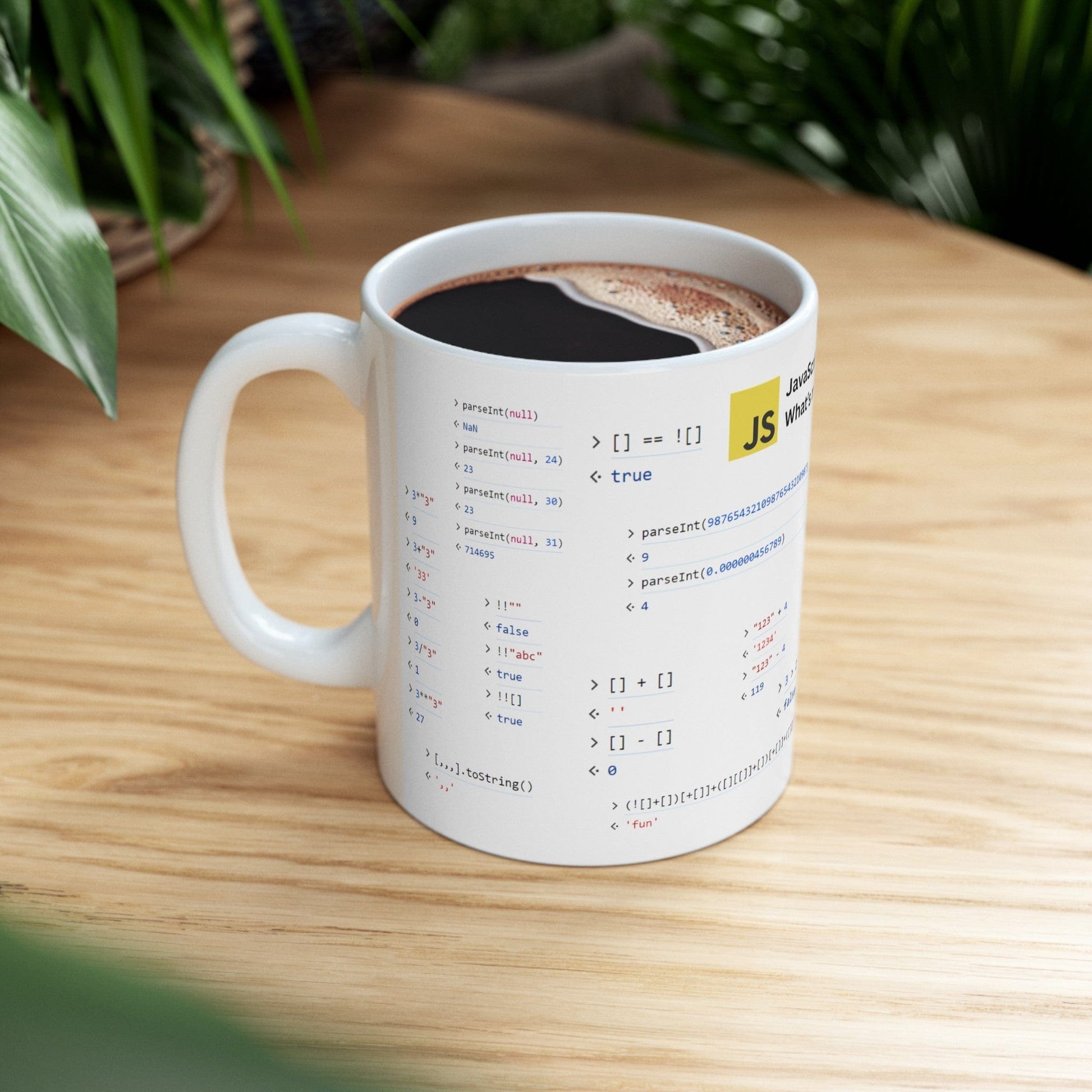 Mug 11oz JavaScript weirdness mug for coders