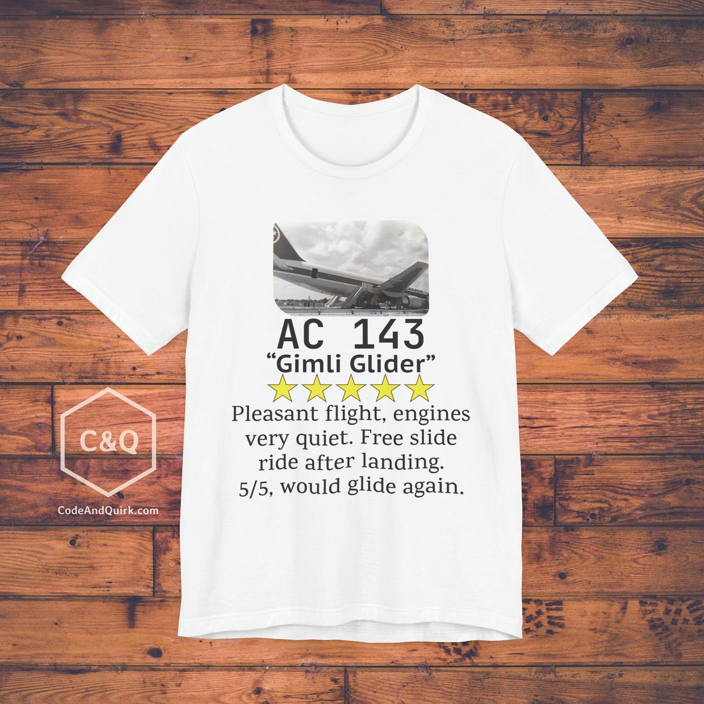 AC 149 flight review, Gimli Glider - aviation fan's T-Shirt
