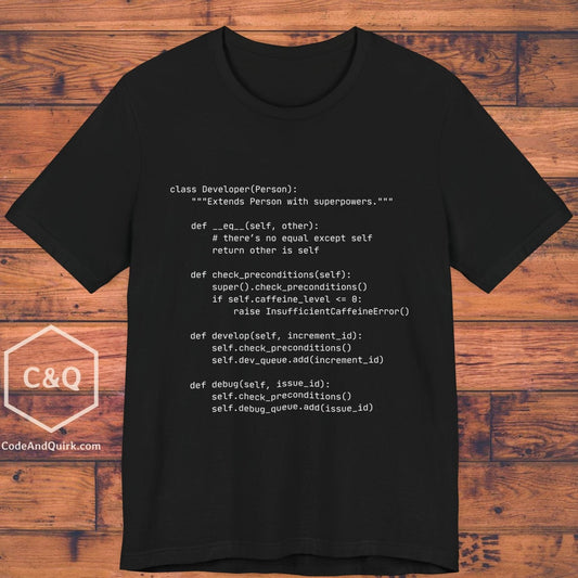 Python Developer class source code T-shirt - Unisex Jersey Short Sleeve Tee