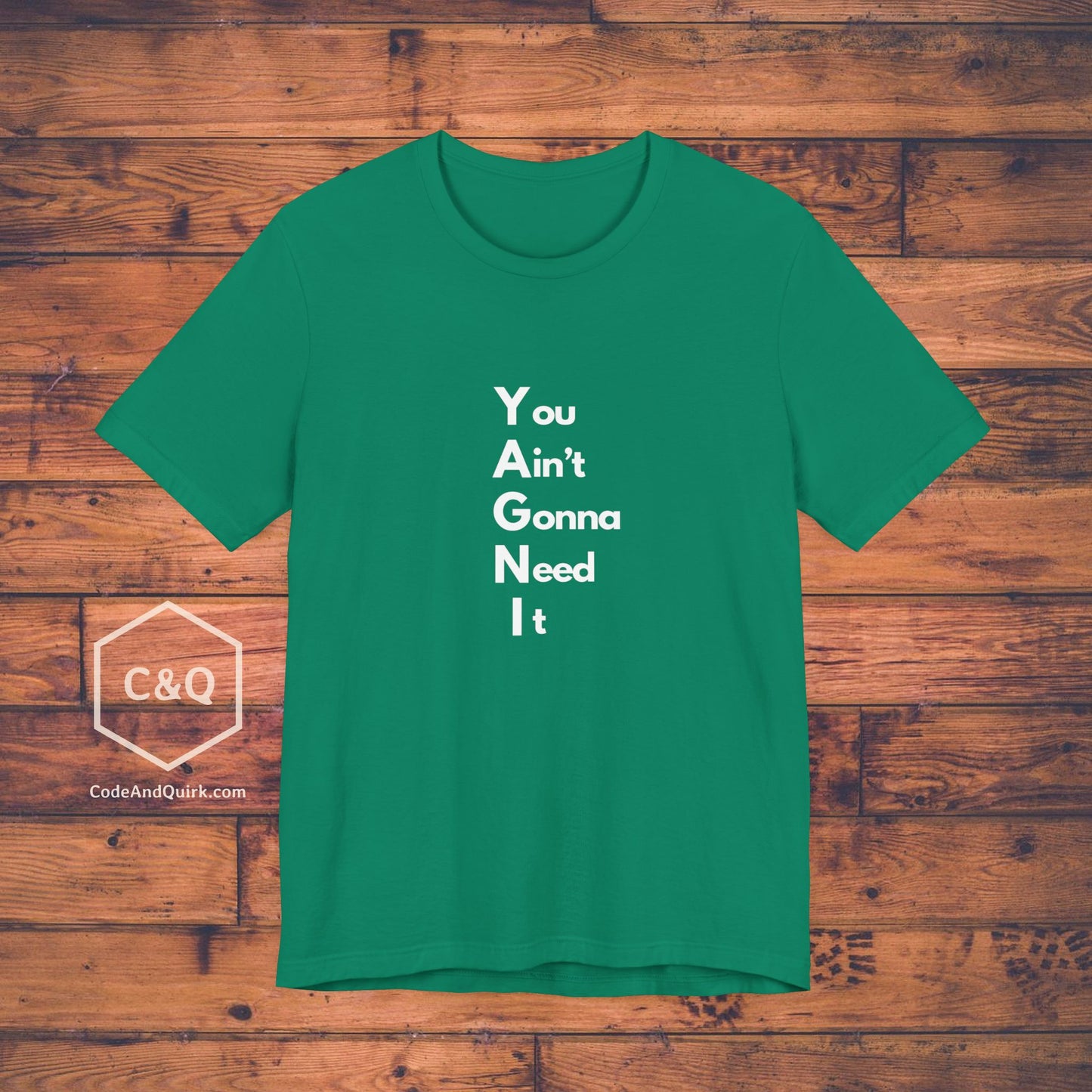 YAGNI shirt for coders - Unisex Jersey Short Sleeve Tee