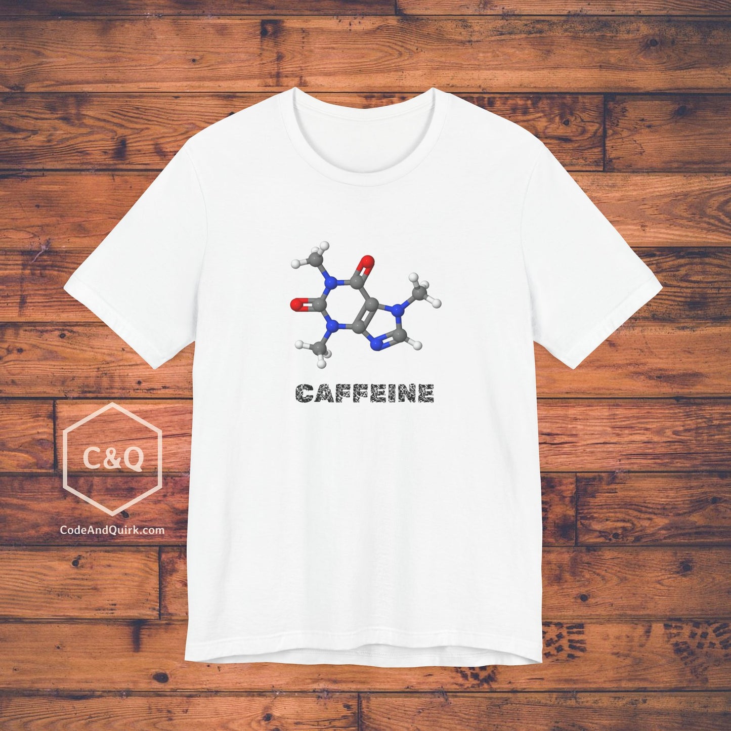 Caffeine Molecule Without Formula geeky T-shirt