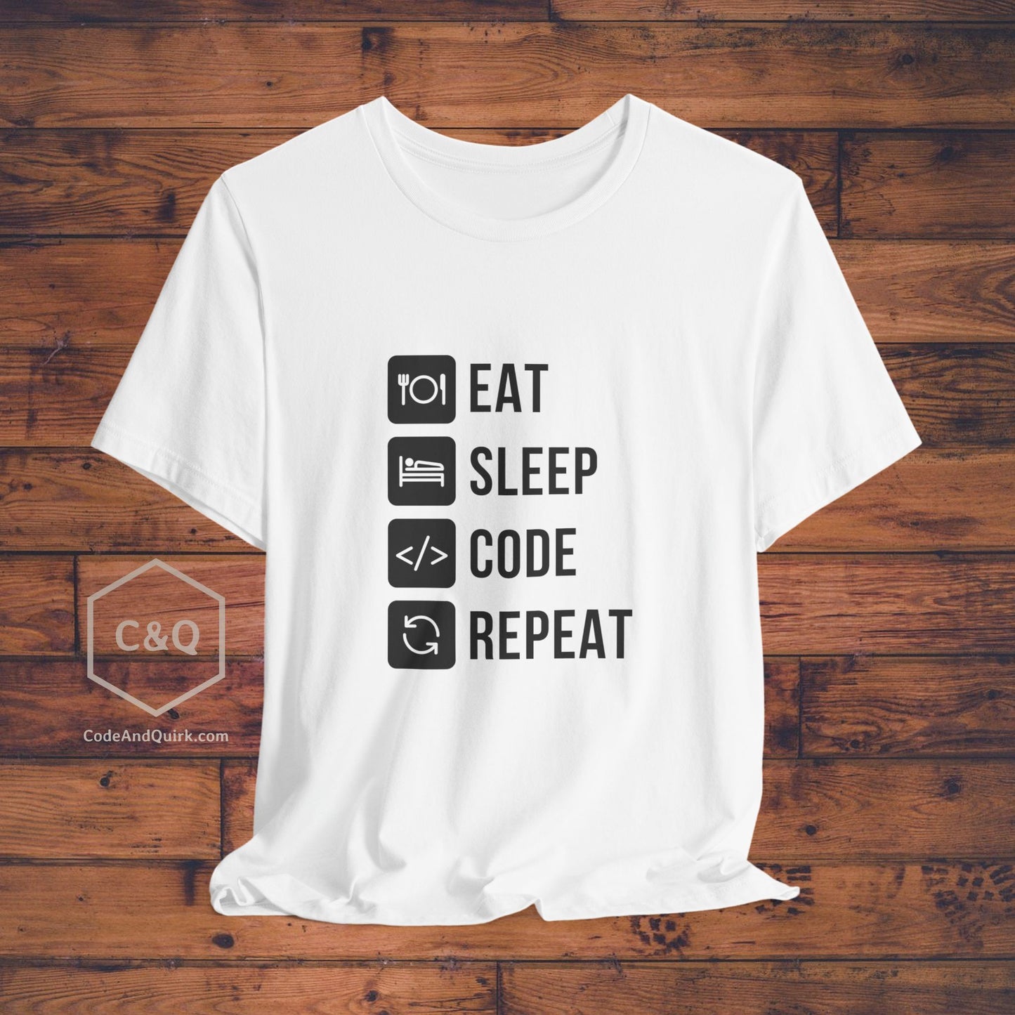Eat Sleep Code Repeat programmer's T-shirt
