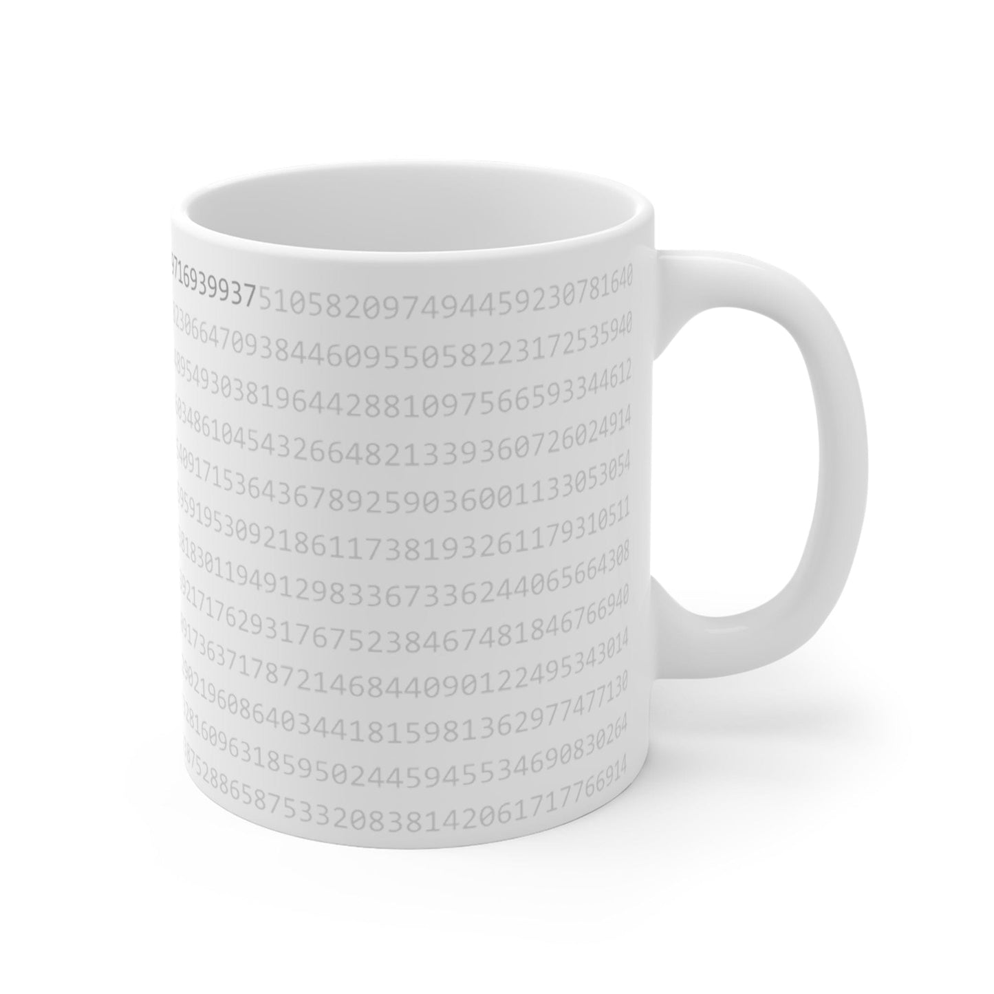 Mug 11oz Pi digits good enough for NASA geeky mug