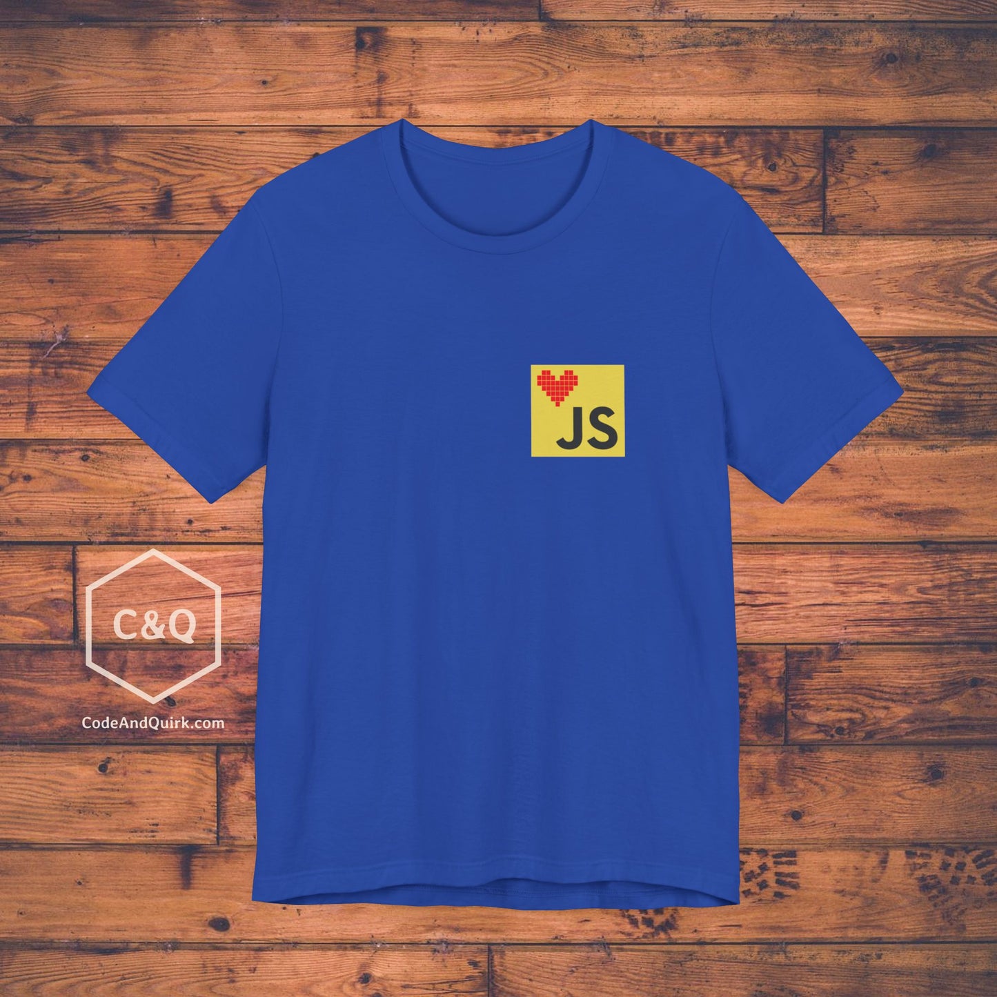 JavaScript Heart understated programmer's T-Shirt