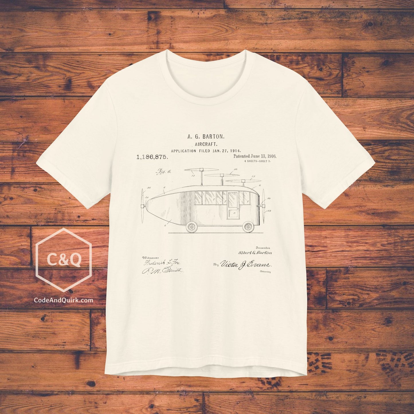 Aircraft Patent 1186875 - aviation fan's T-Shirt