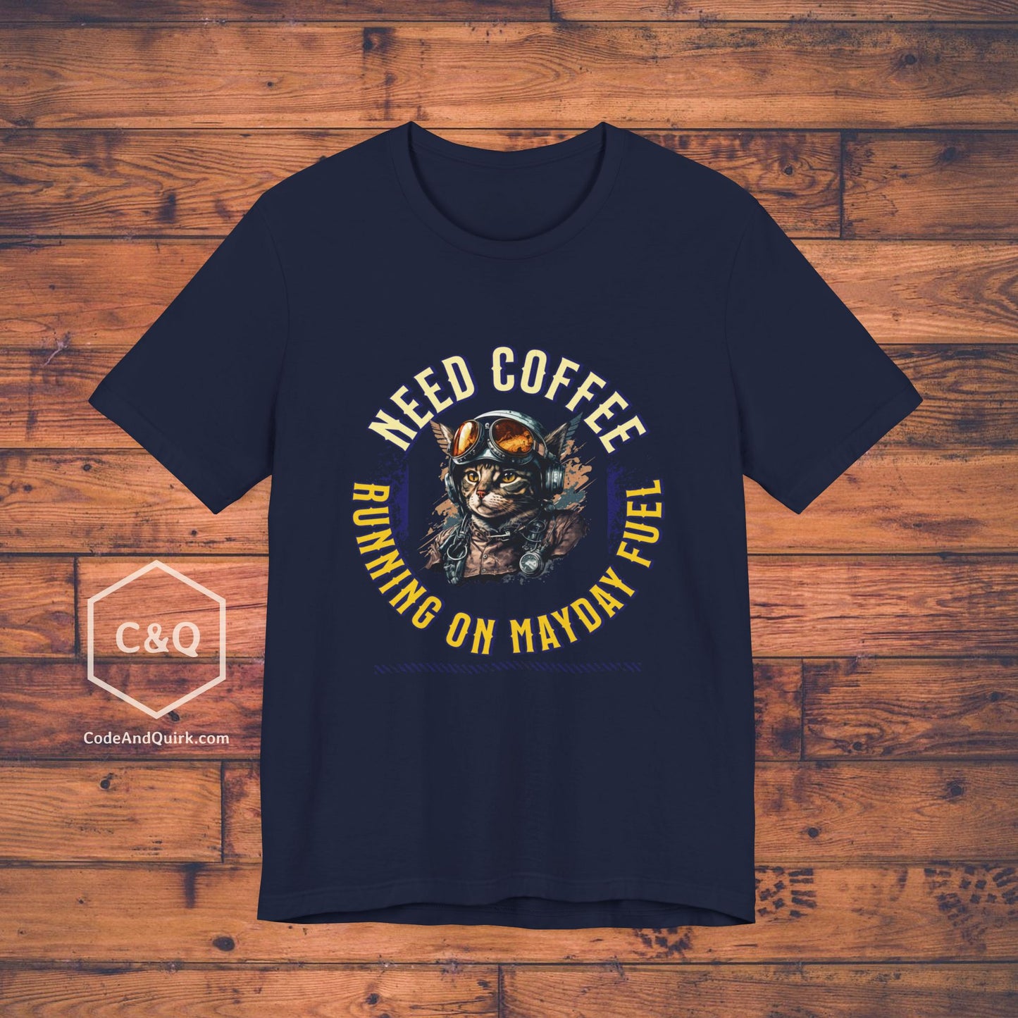 Mayday Fuel Pilot Cat - aviation fan's T-Shirt
