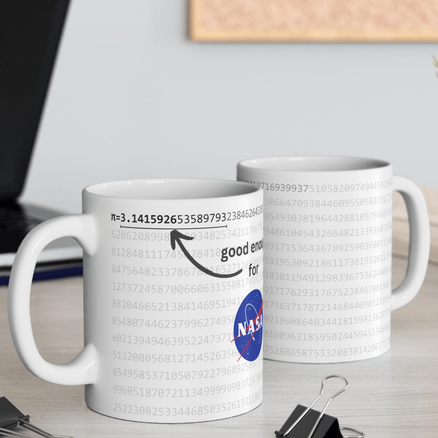 Mug 11oz Pi digits good enough for NASA geeky mug