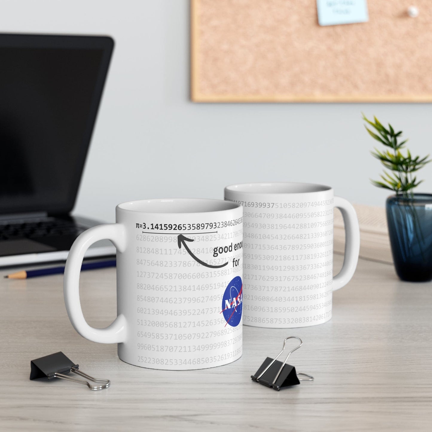 Mug 11oz Pi digits good enough for NASA geeky mug