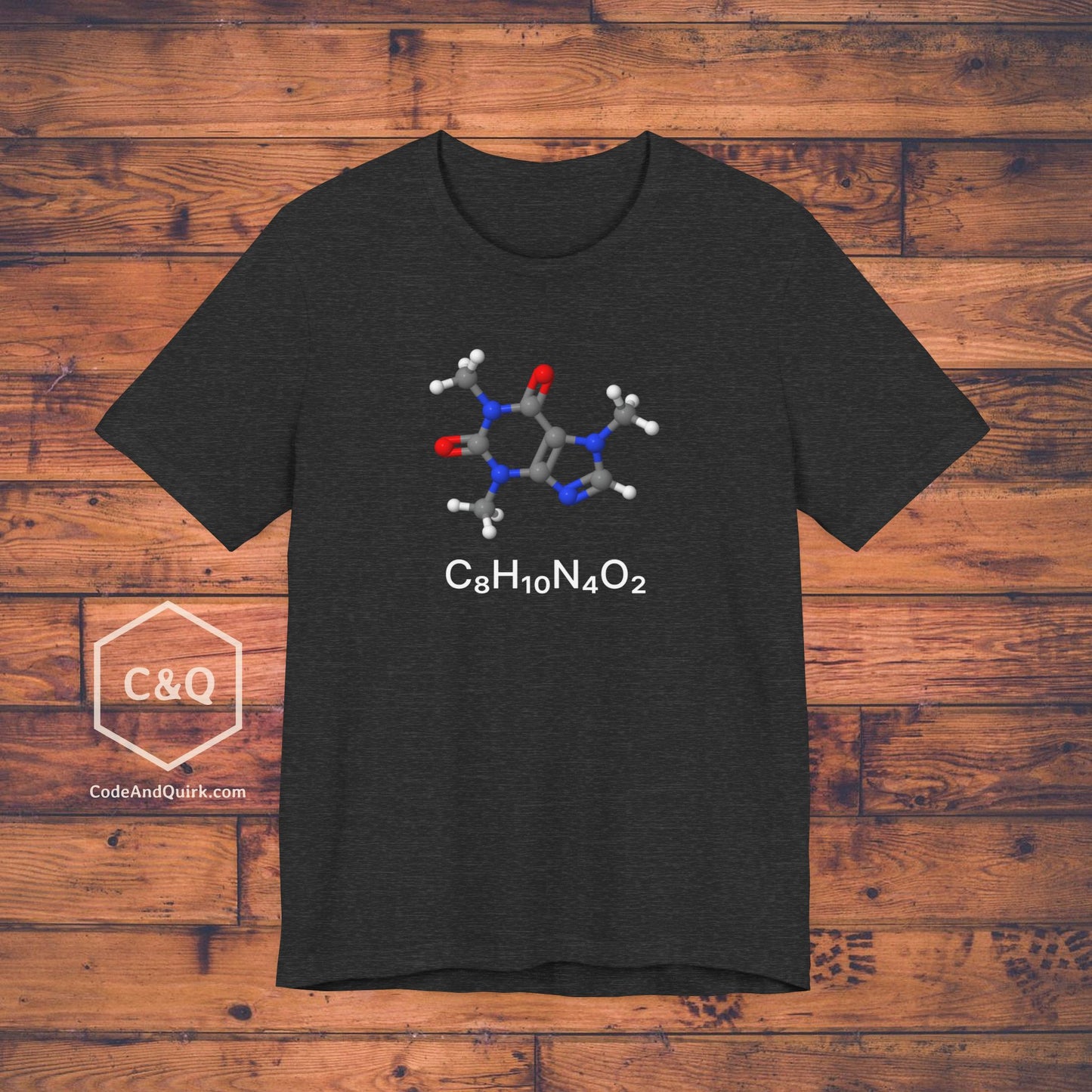 Caffeine Molecule With Formula geeky T-shirt
