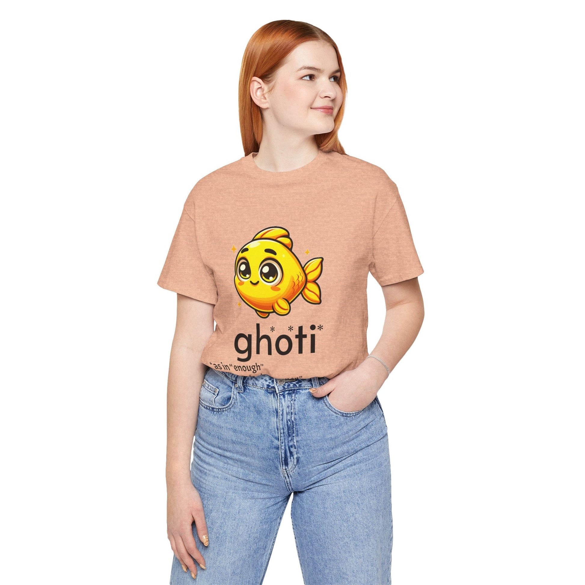 T-Shirt Fish/Ghoti English Pronunciation Joke T-Shirt for language geeks, Unisex Jersey Short Sleeve Tee