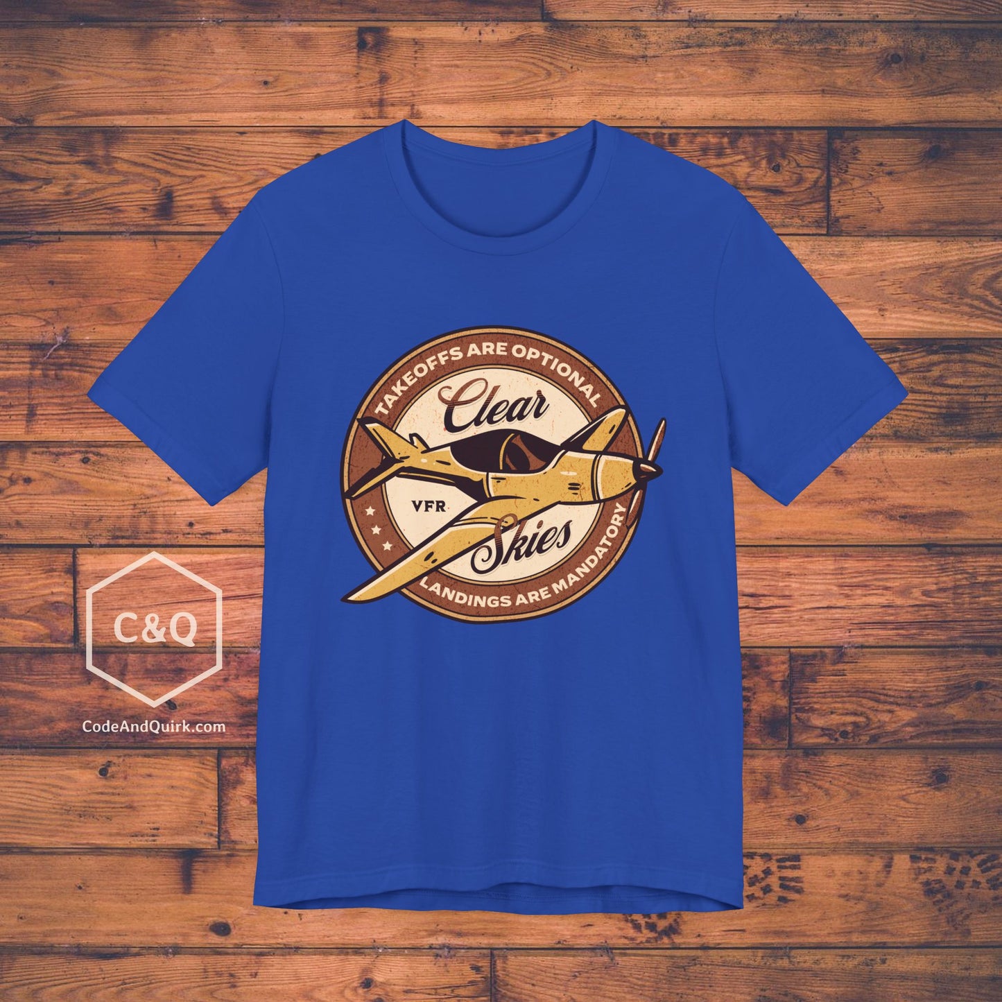 Takeoffs are optional, landings are mandatory - pilot's T-Shirt