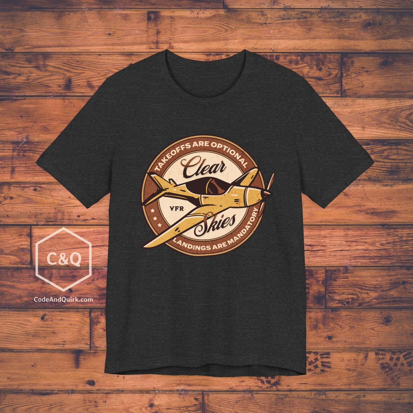 Takeoffs are optional, landings are mandatory - pilot's T-Shirt