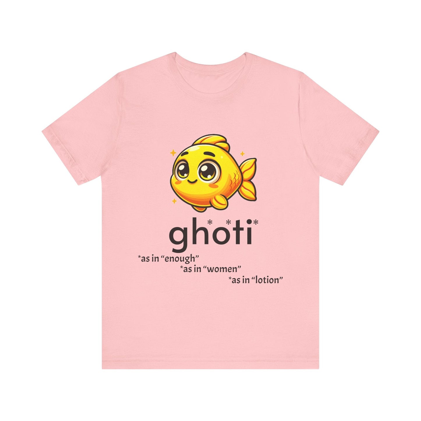 T-Shirt Fish/Ghoti English Pronunciation Joke T-Shirt for language geeks, Unisex Jersey Short Sleeve Tee